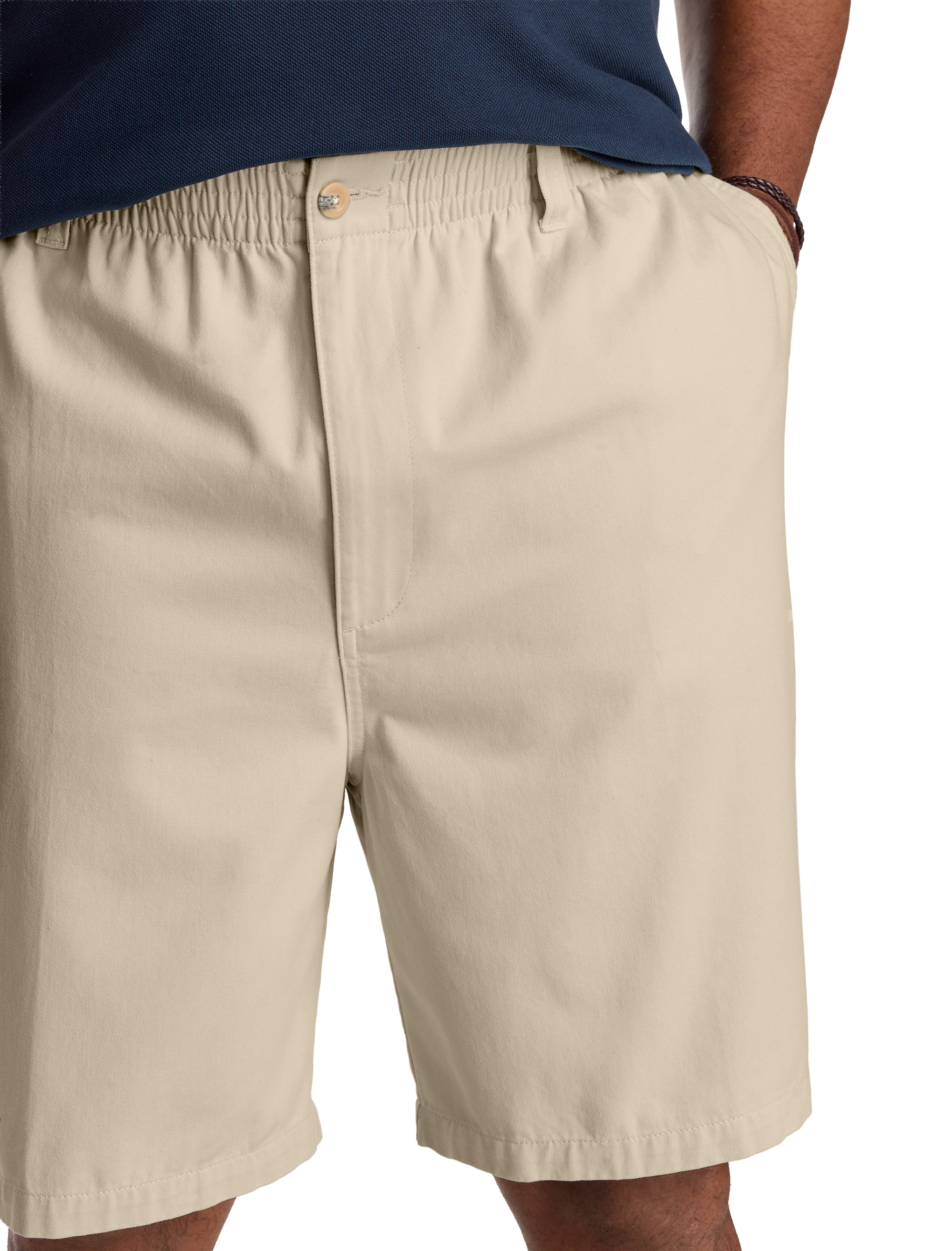 Elastic-Waist Cotton Shorts