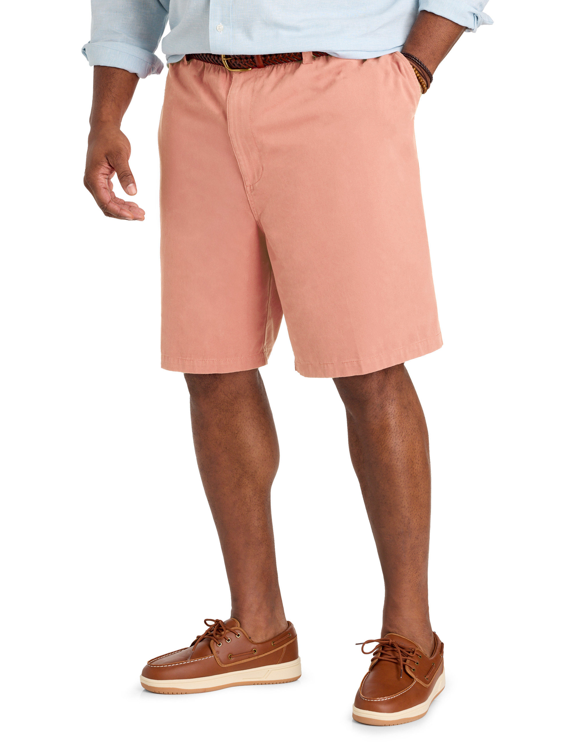 Big & Tall Men's Elastic-Waist Cotton Shorts - Peaches N Cream - Size 2XL
