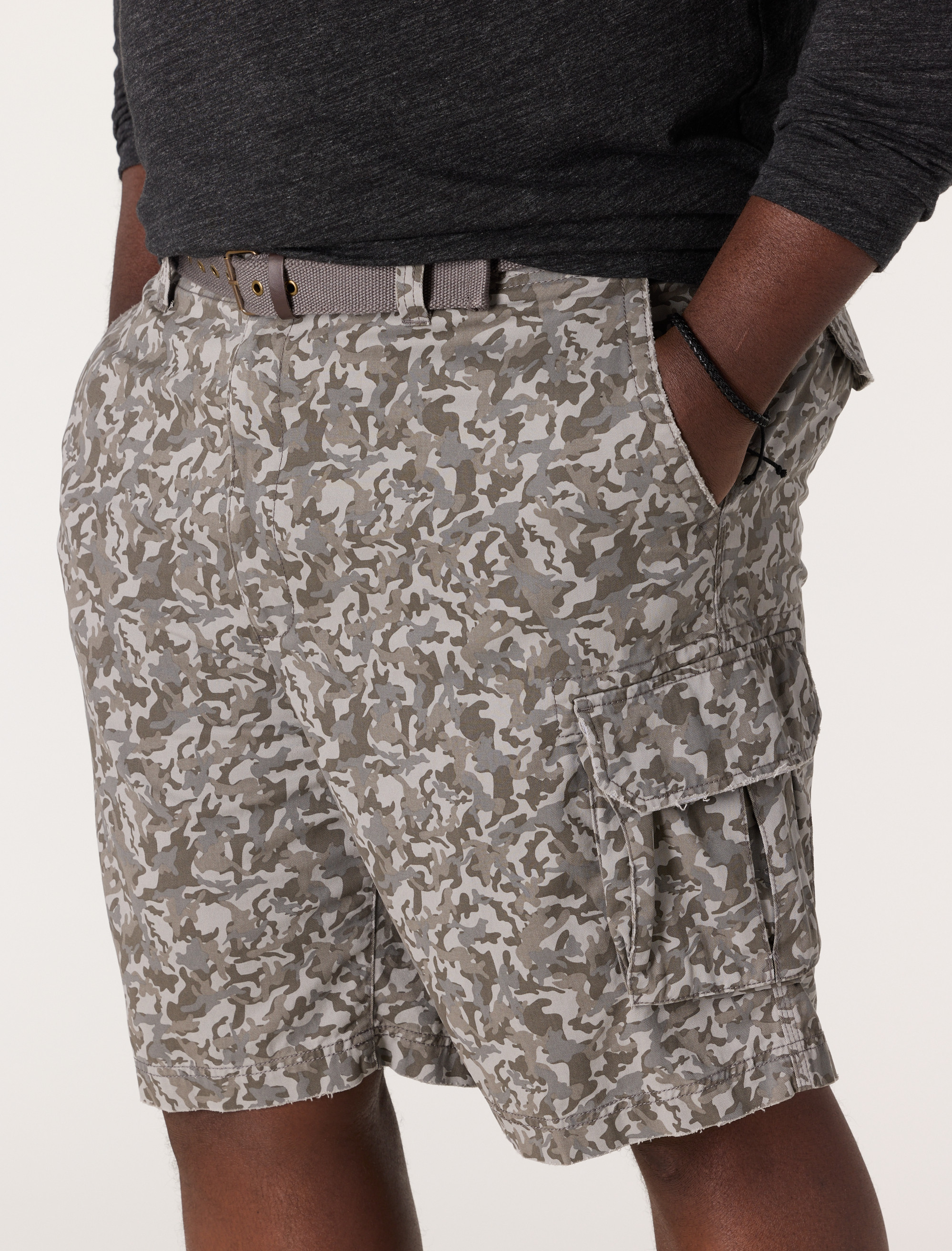 Big + Tall | True Nation Belted Cargo Shorts | DXL