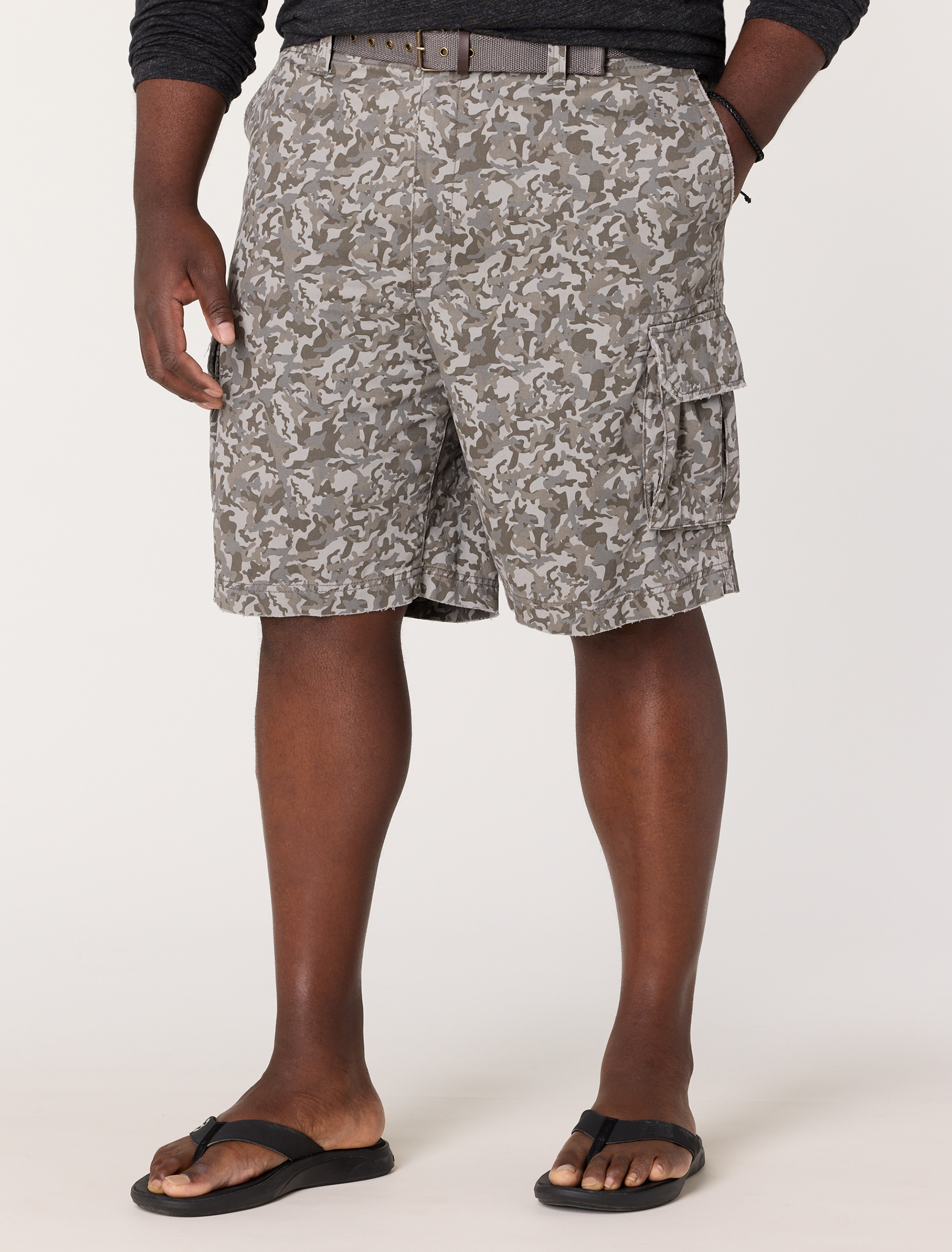 Big + Tall | True Nation Belted Cargo Shorts | DXL