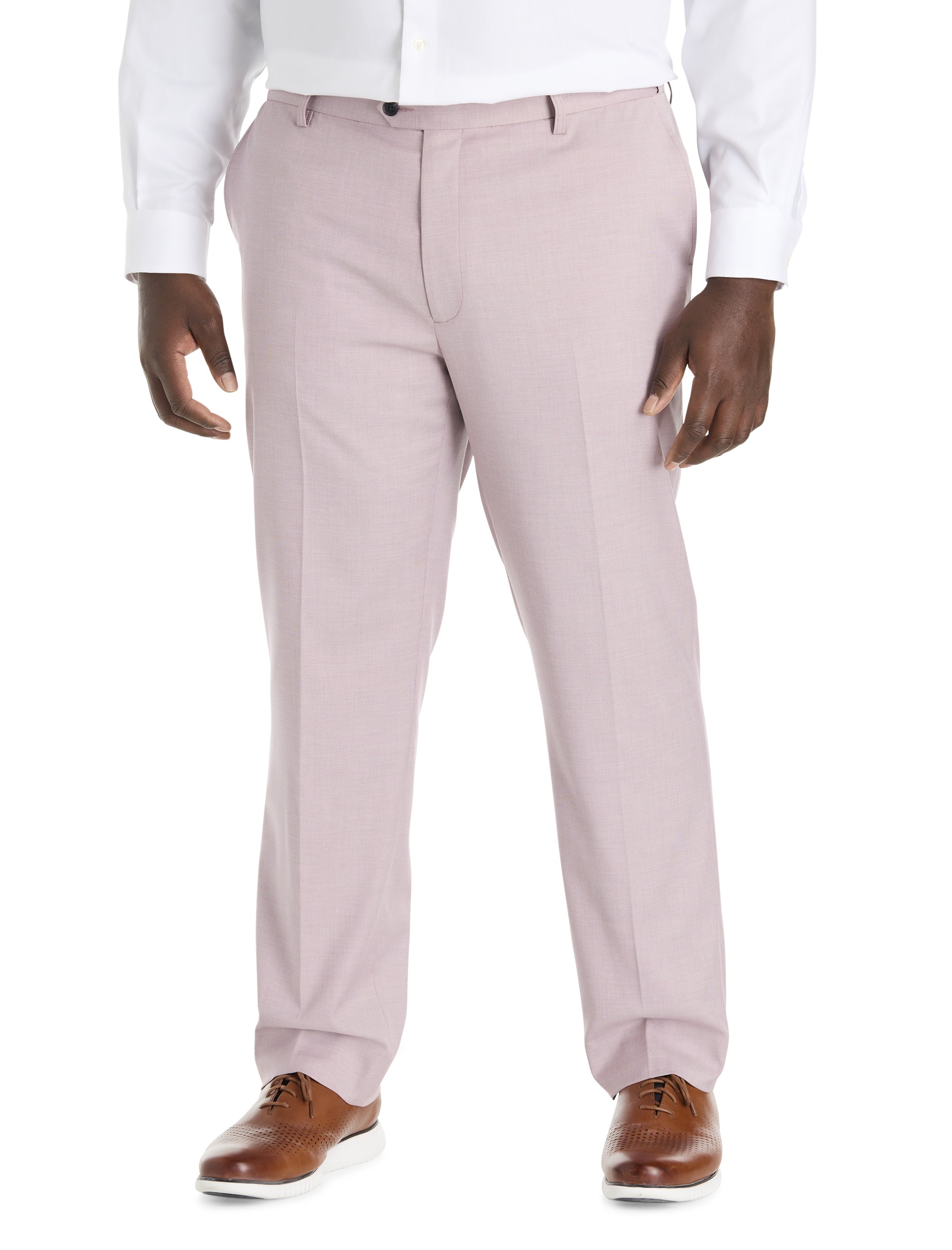 Textured Waist-Relaxer Dress Pants