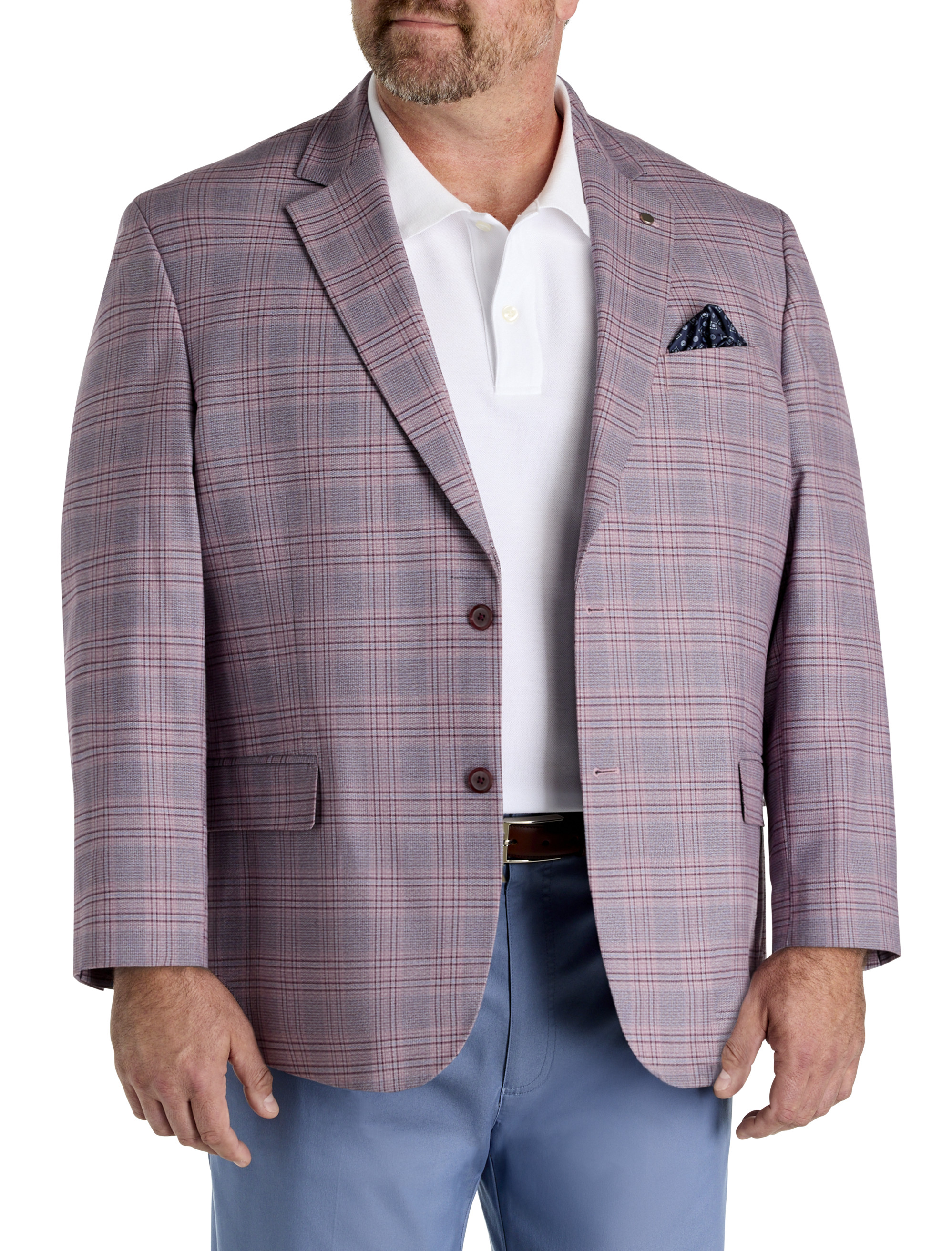 Big + Tall | Oak Hill Springtime Windowpane Sport Coat | DXL