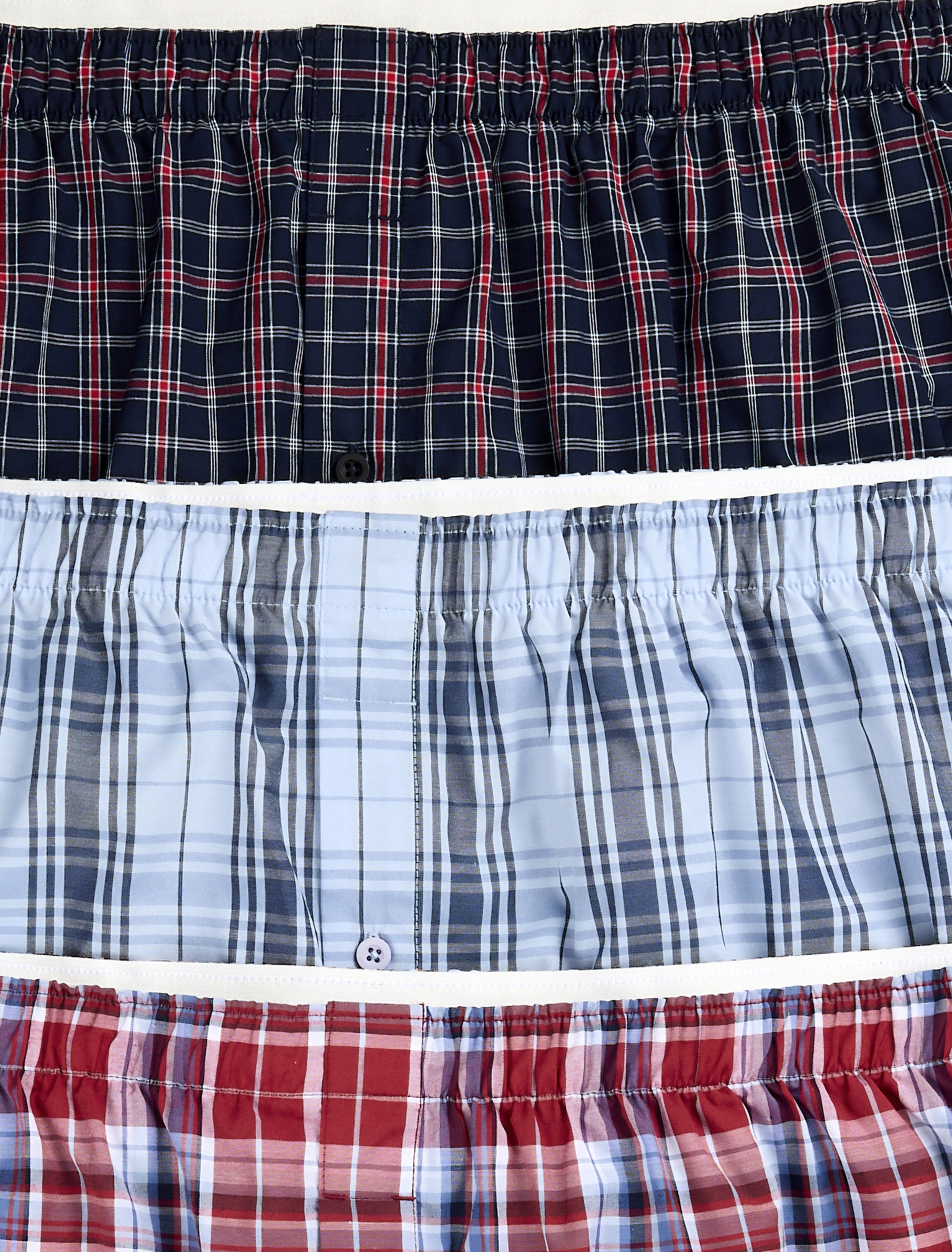 3-pk Plaid 4.5 Inch Woven Boxers