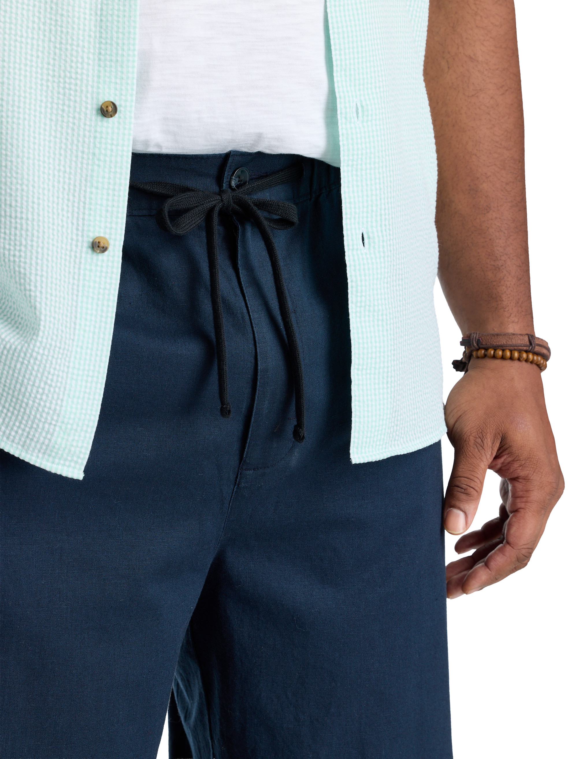 Big + Tall | Harbor Bay Linen-Blend Loose-Fit Beach Pants | DXL