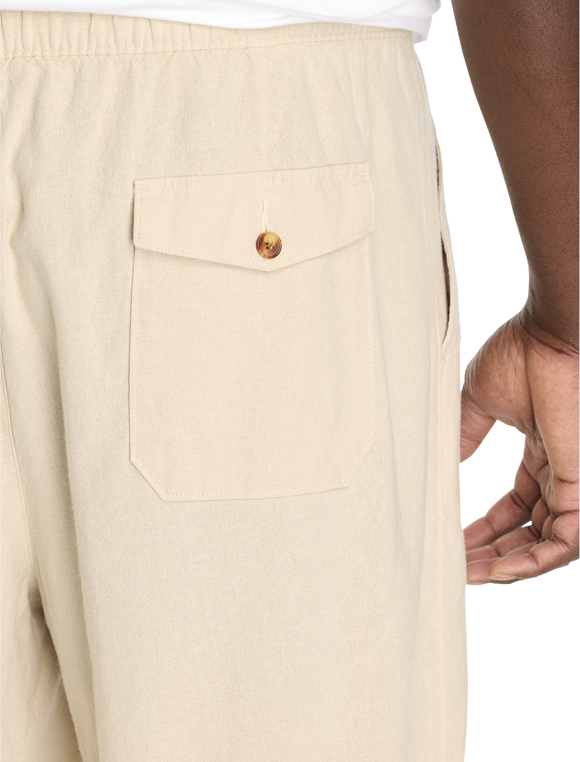 Linen-Blend Loose-Fit Beach Pants - thumbnail 6