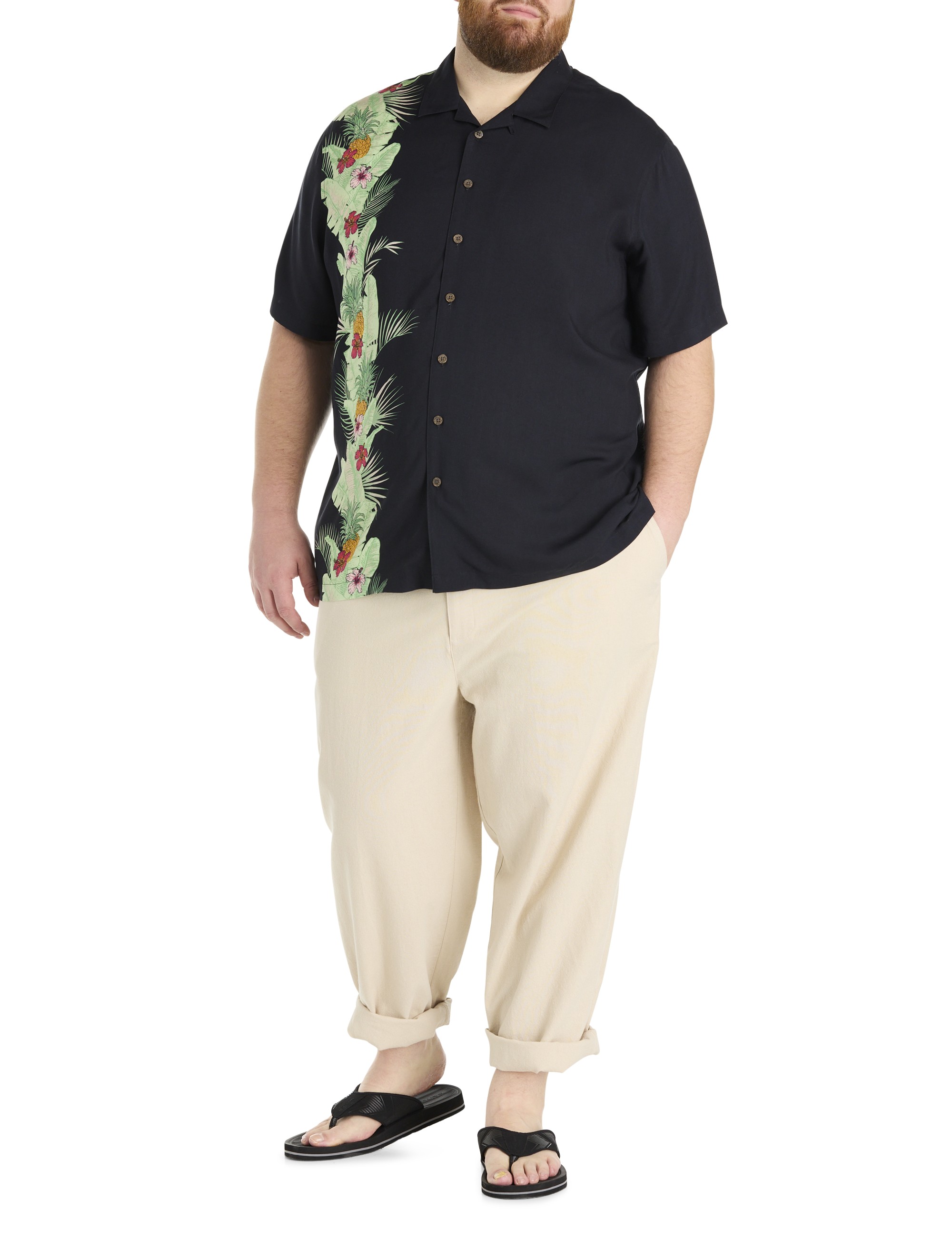 Linen-Blend Loose-Fit Beach Pants - thumbnail 7