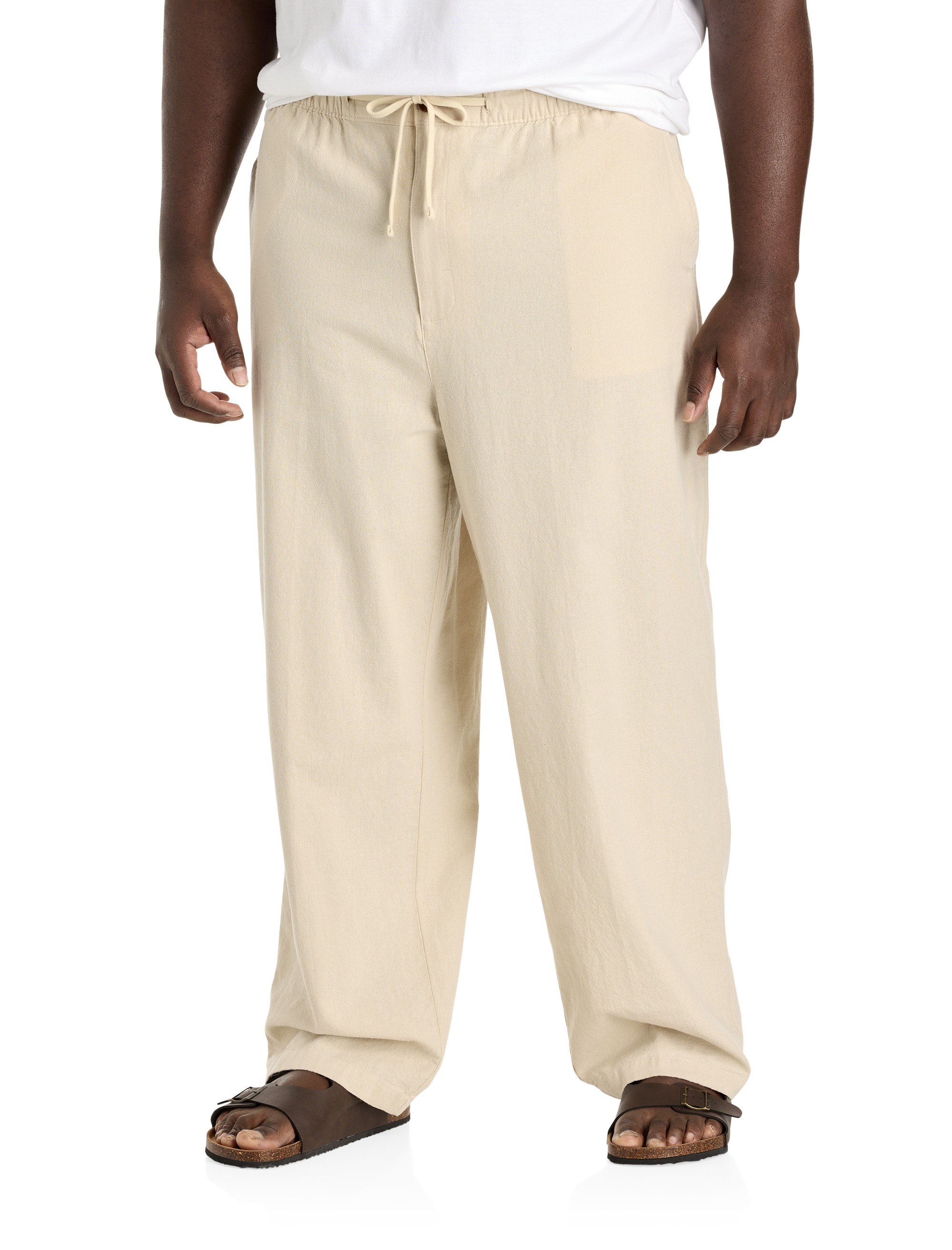 Linen-Blend Loose-Fit Beach Pants - thumbnail 4