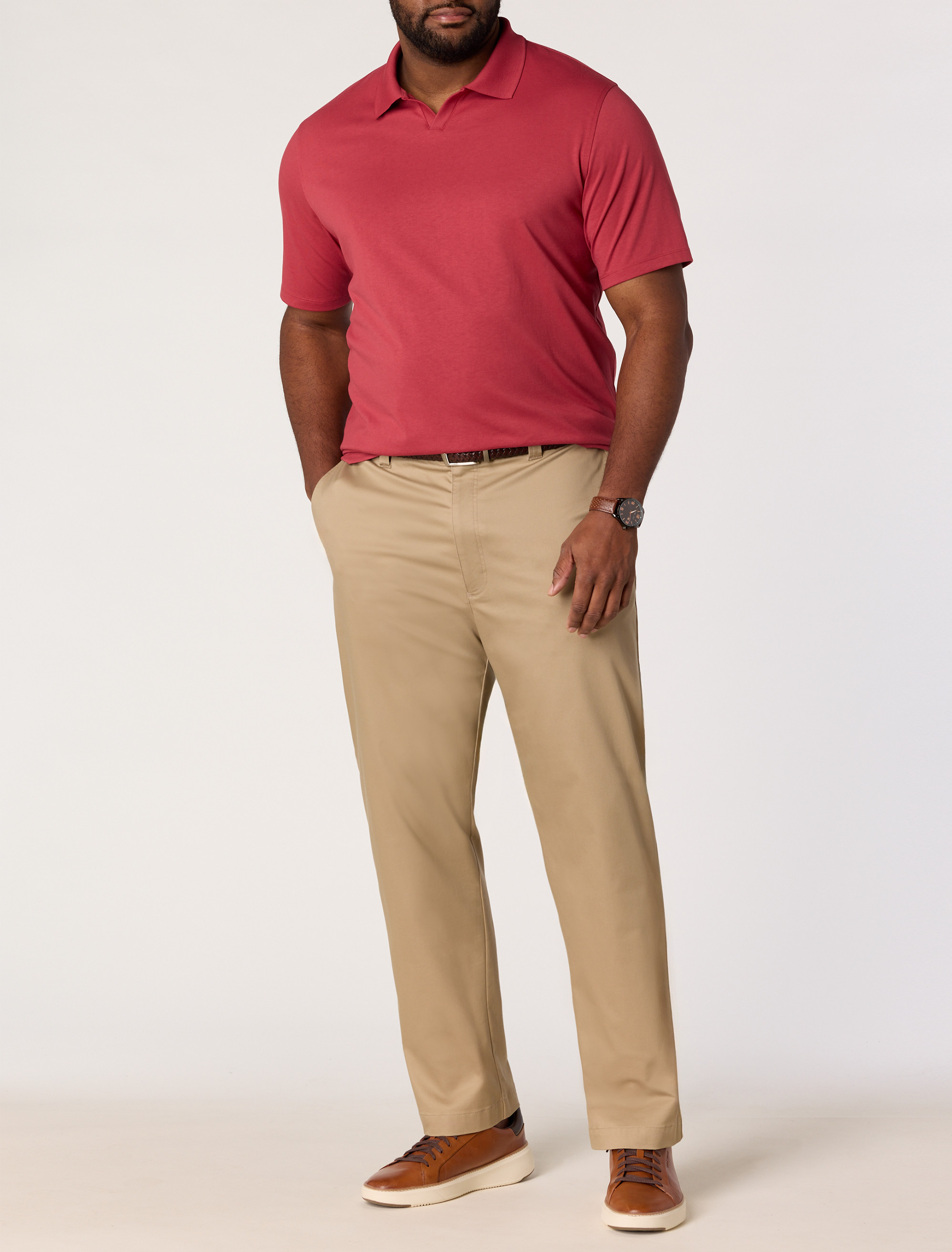 Big + Tall | Oak Hill Notch-Collar Tech Polo Shirt | DXL
