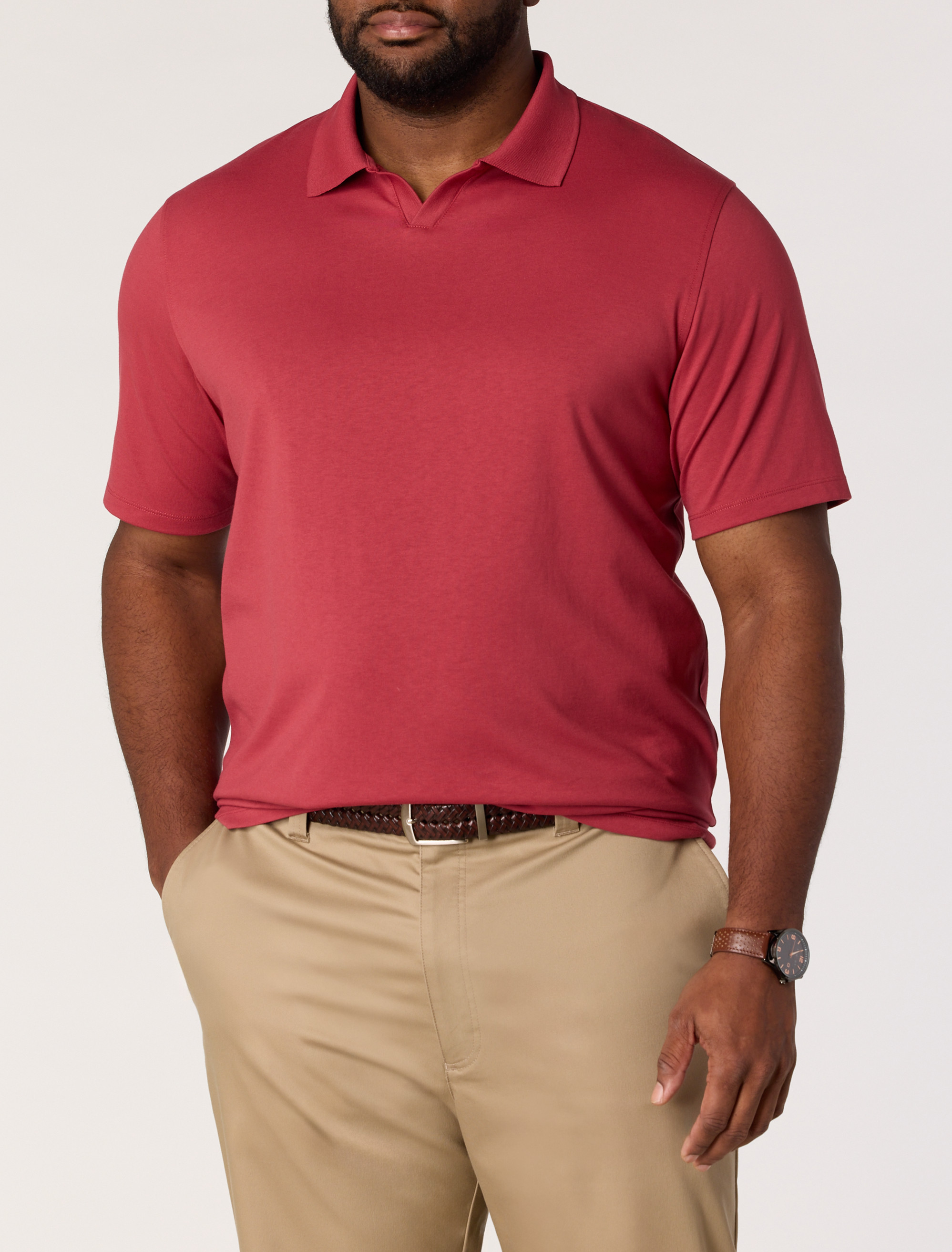 Big + Tall | Oak Hill Notch-Collar Tech Polo Shirt | DXL