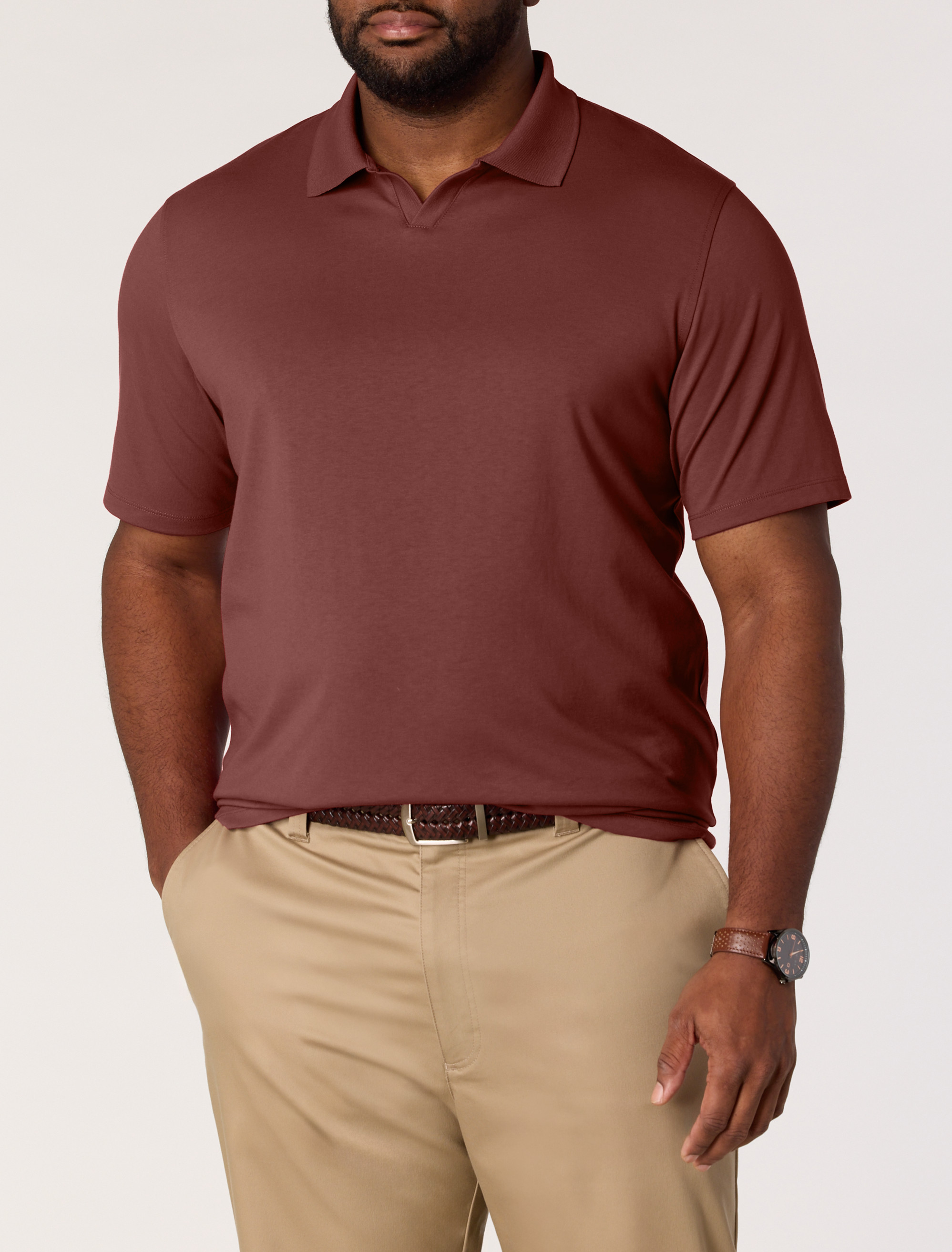Big + Tall | Oak Hill Notch-Collar Tech Polo Shirt | DXL