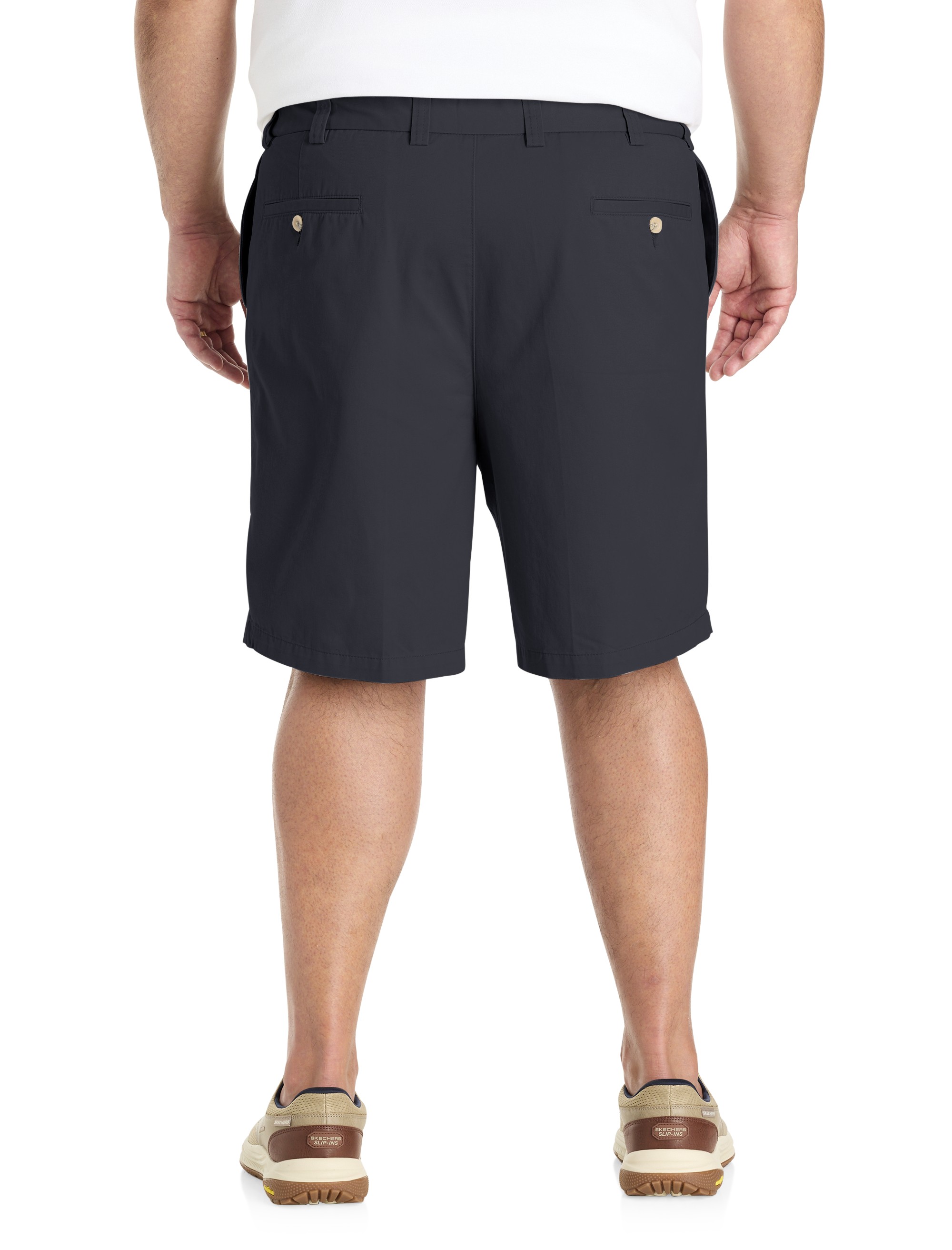 Waist-Relaxer Pleated Cotton Shorts - thumbnail 8