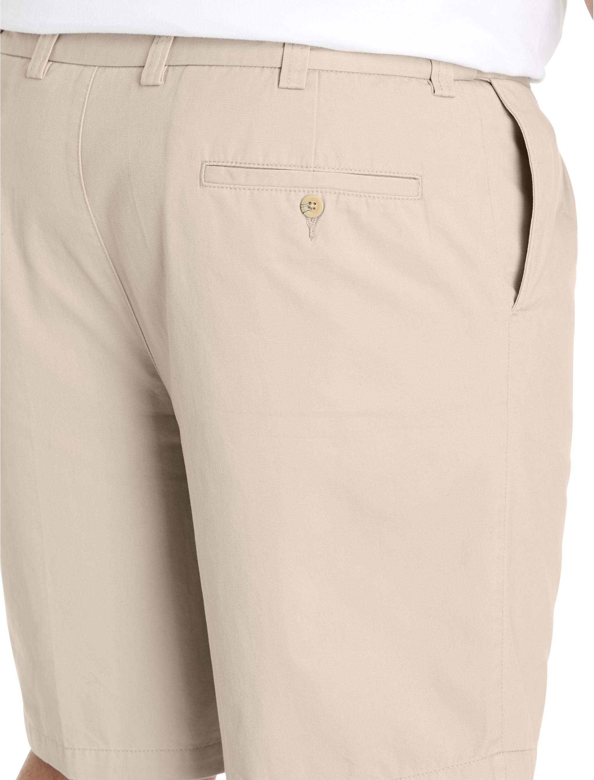 Waist-Relaxer Pleated Cotton Shorts - thumbnail 3