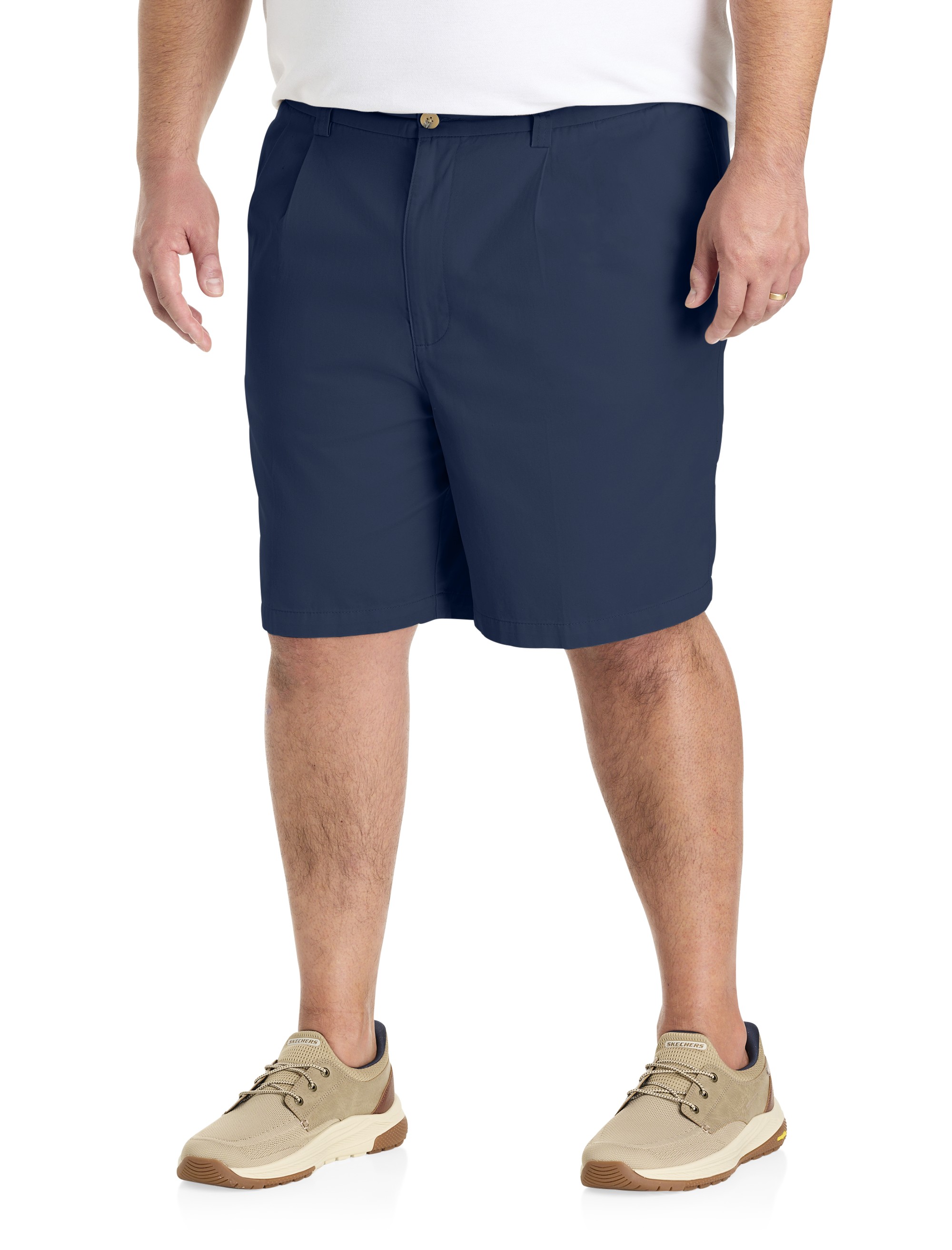 Waist-Relaxer Pleated Cotton Shorts - thumbnail 10