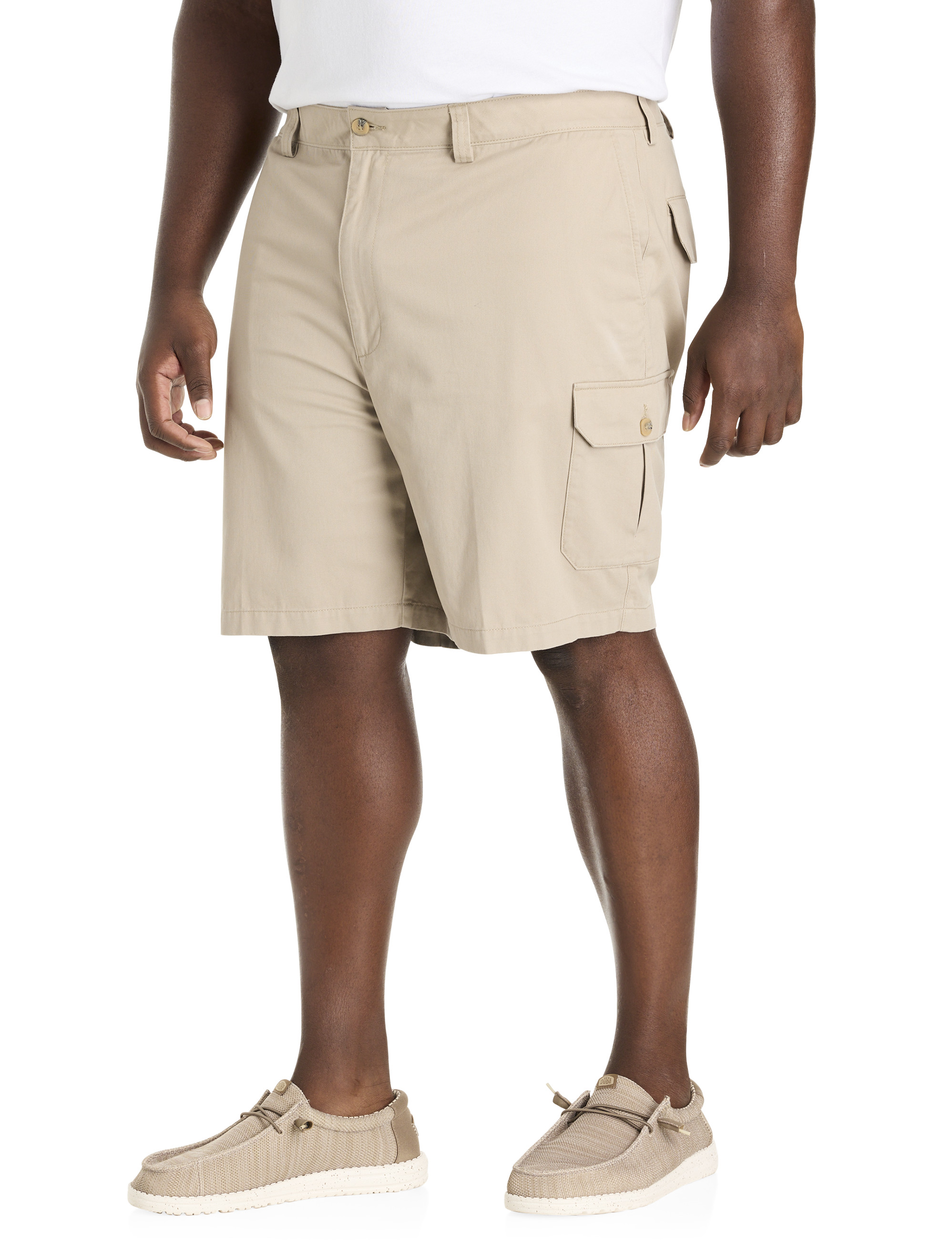 Big + Tall | Harbor Bay Continuous Comfort Cotton Cargo Shorts | DXL