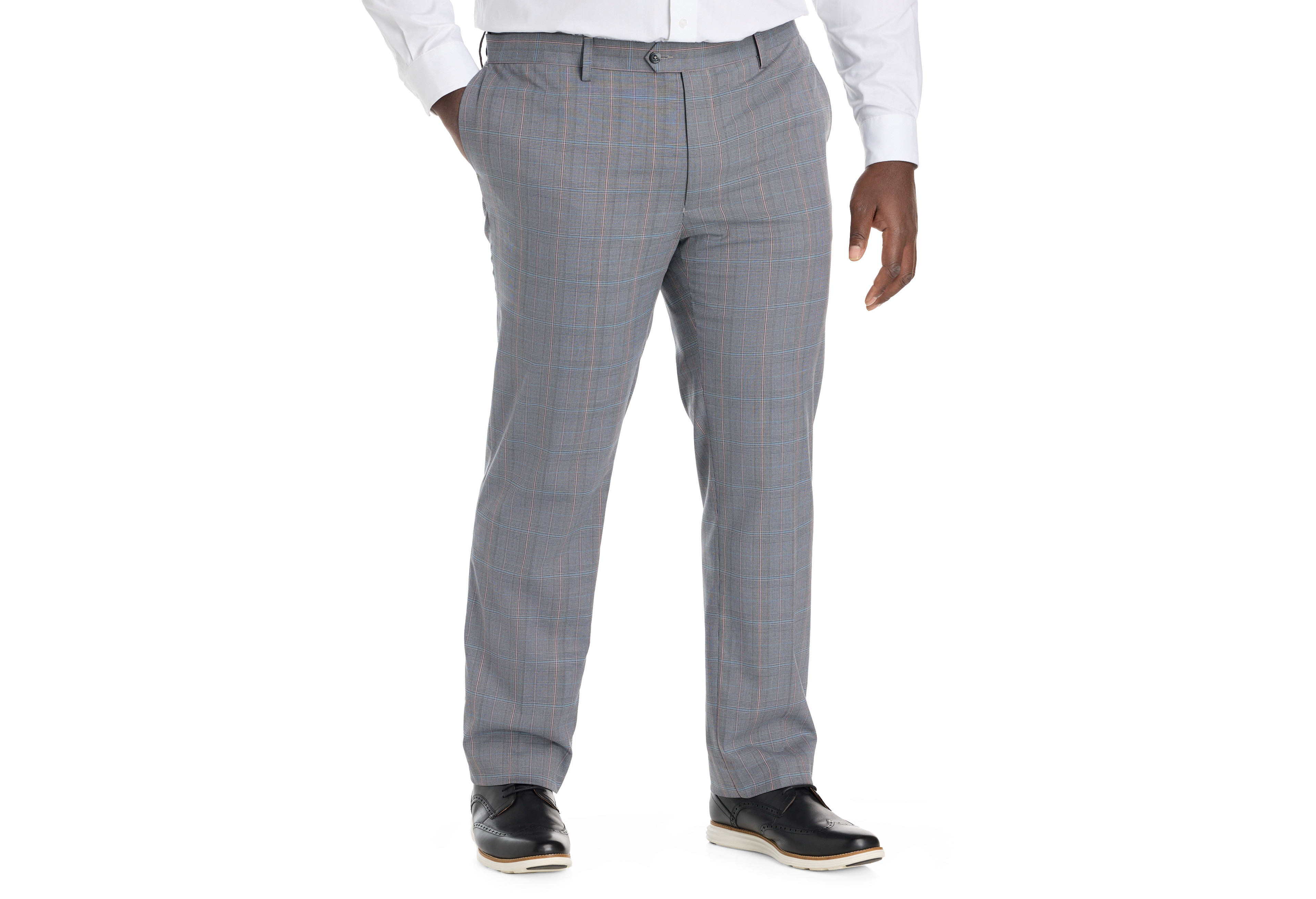Waist-Relaxer Plaid Dress Pants