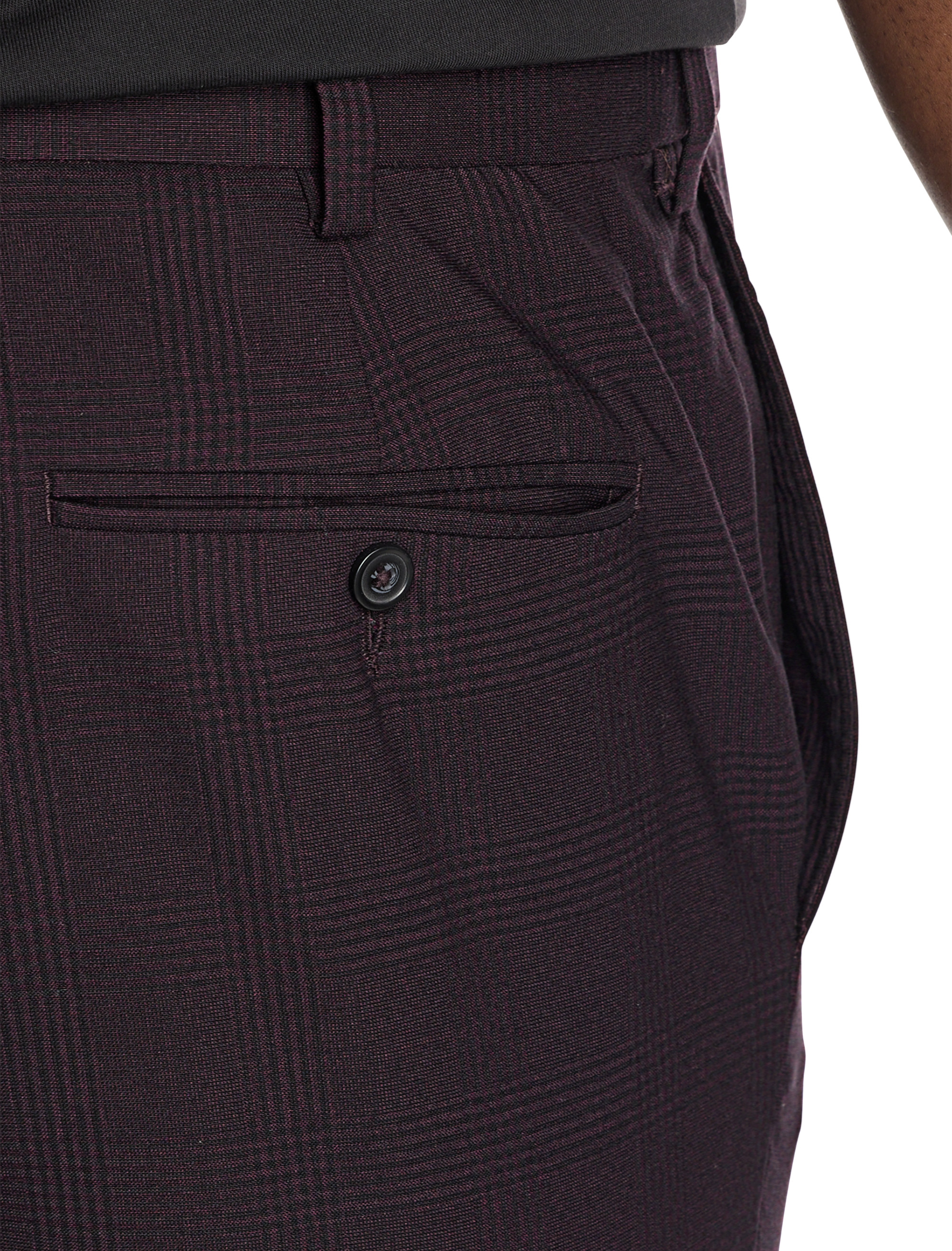 Waist-Relaxer Tonal Glen Plaid Dress Pants