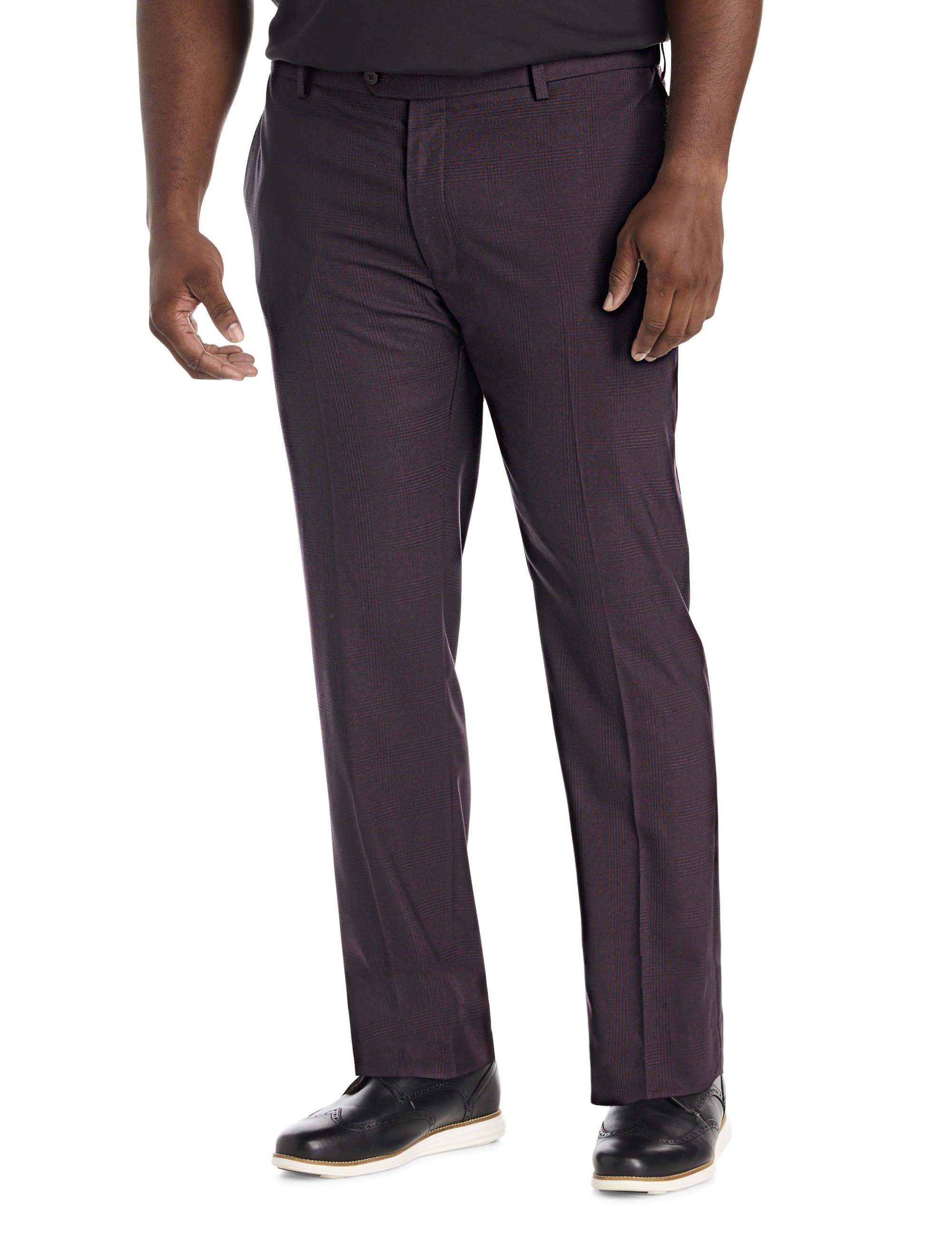 Waist-Relaxer Tonal Glen Plaid Dress Pants