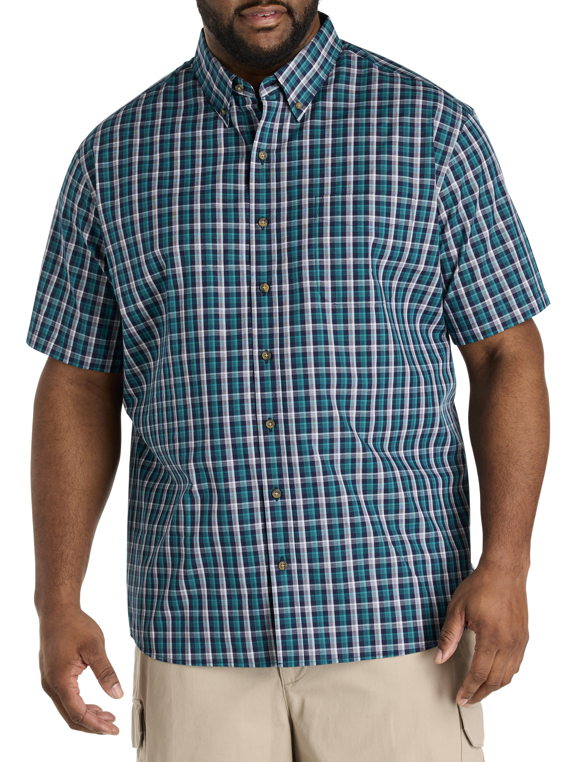 Easy-Care Plaid Sport Shirt
