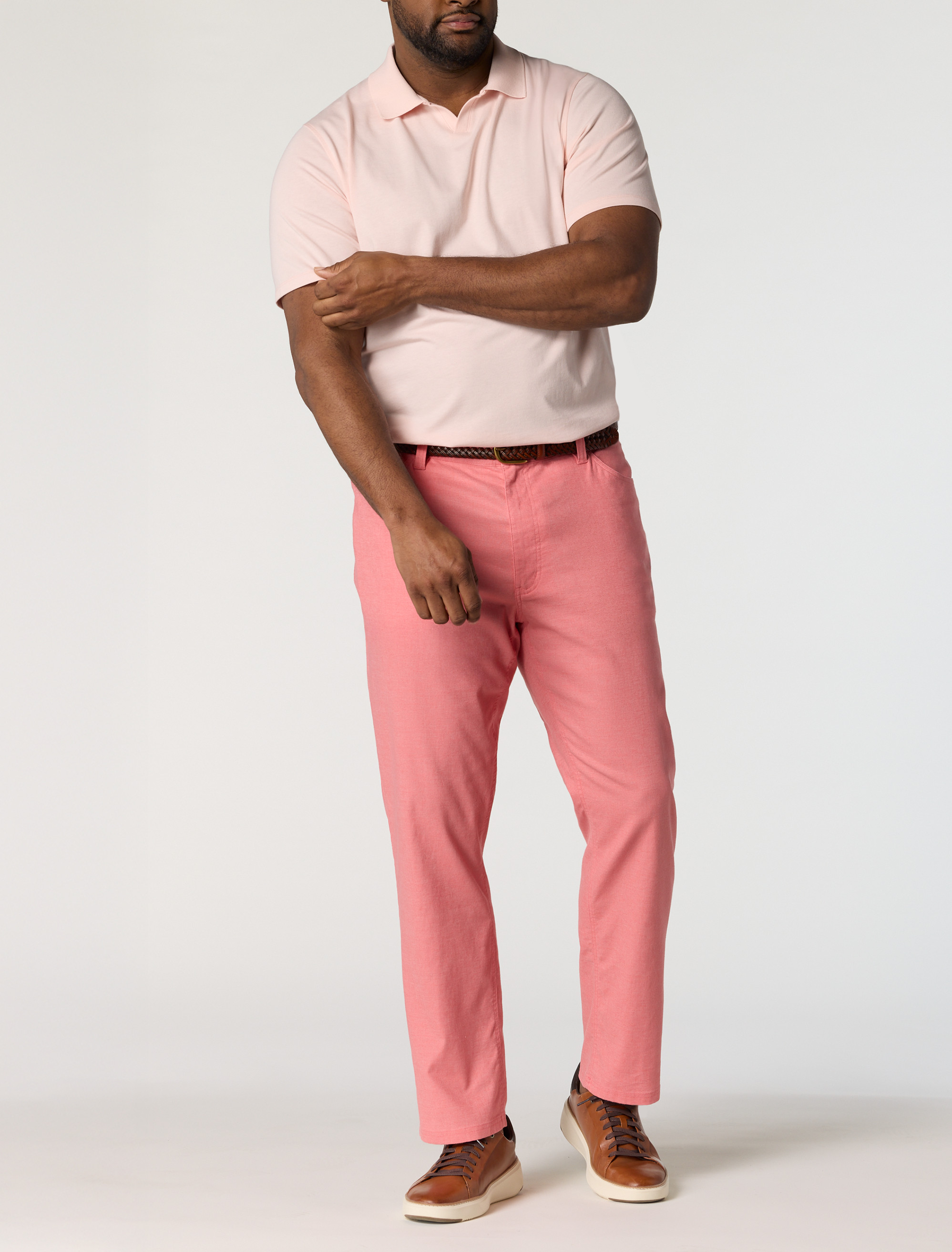5-Pocket Linen-Blend Tech Pants