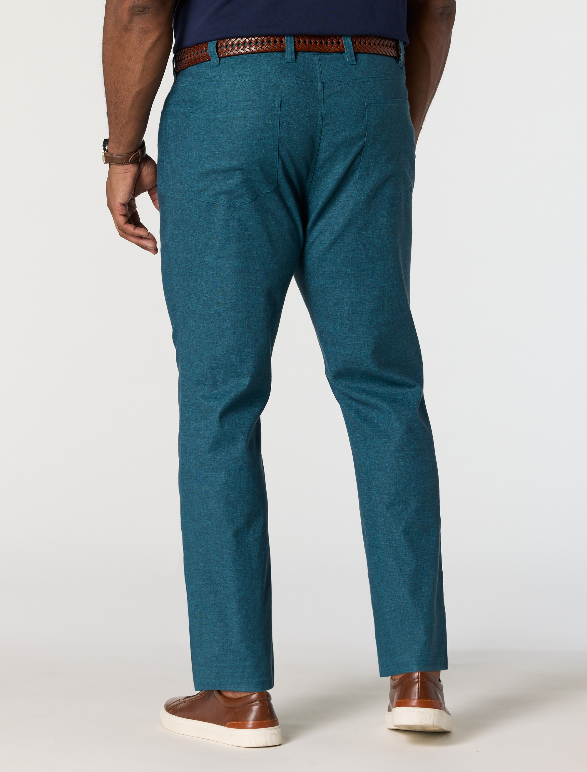 5-Pocket Linen-Blend Tech Pants