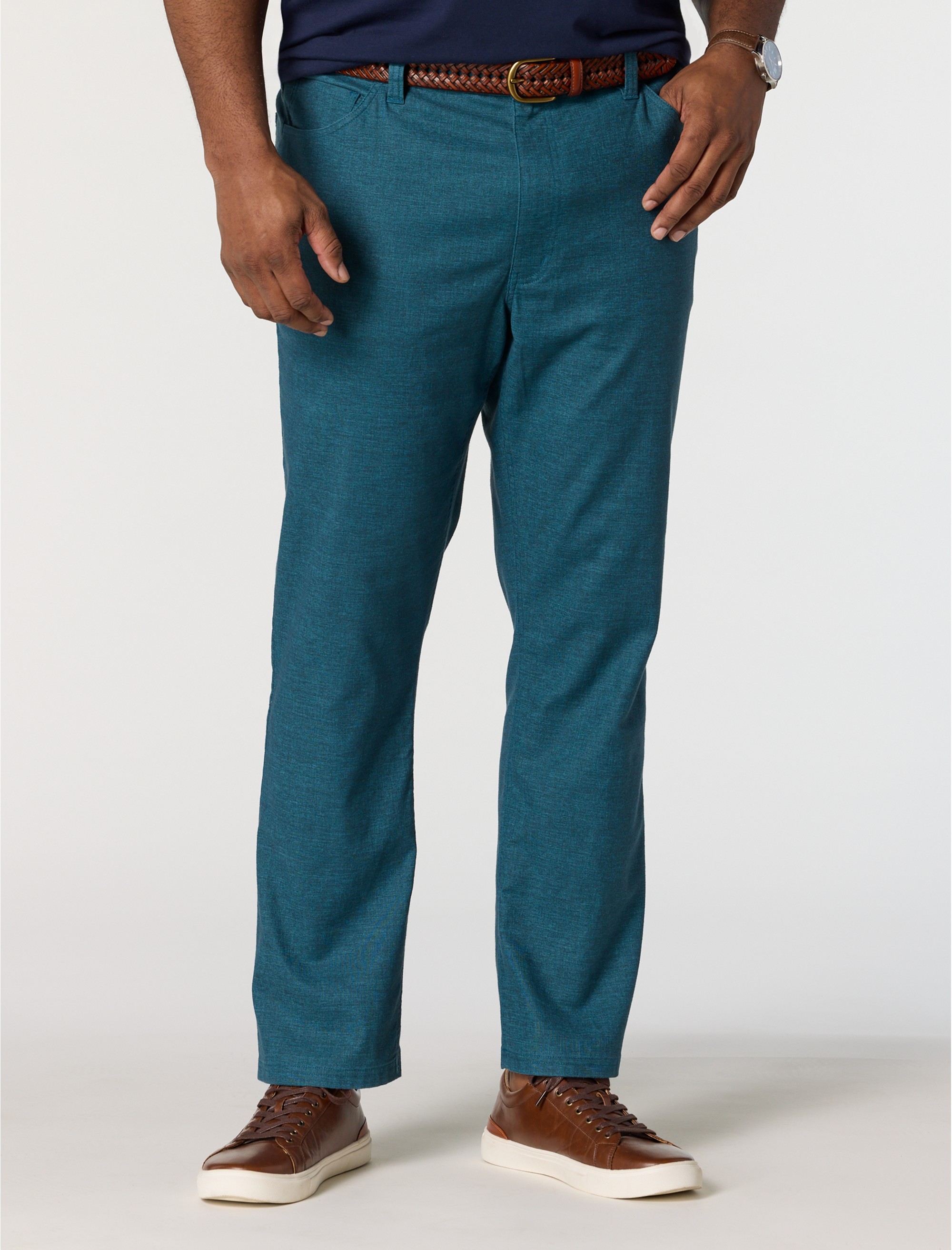 5-Pocket Linen-Blend Tech Pants - thumbnail 6