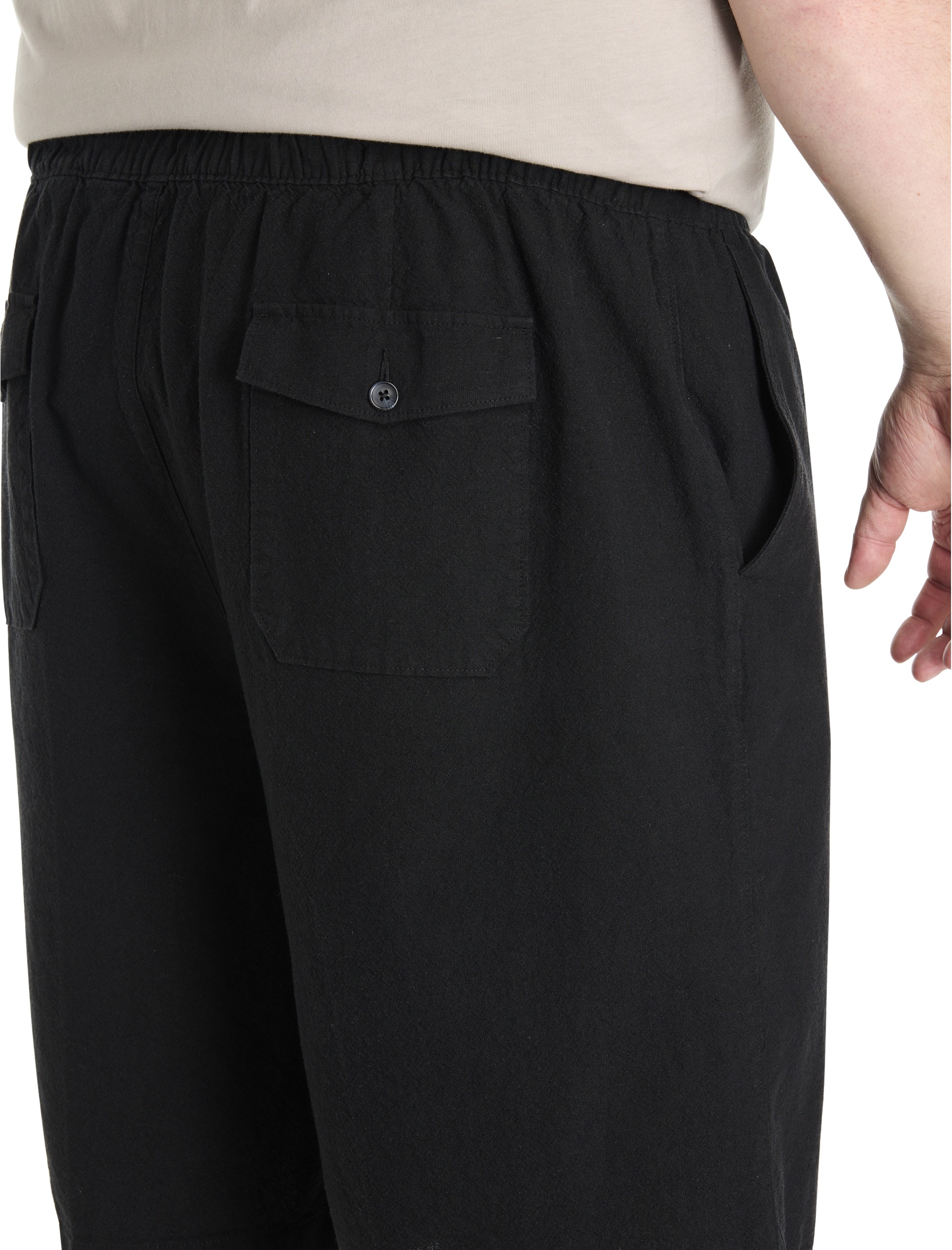 Lightweight Linen-Blend Beach Shorts - thumbnail 3
