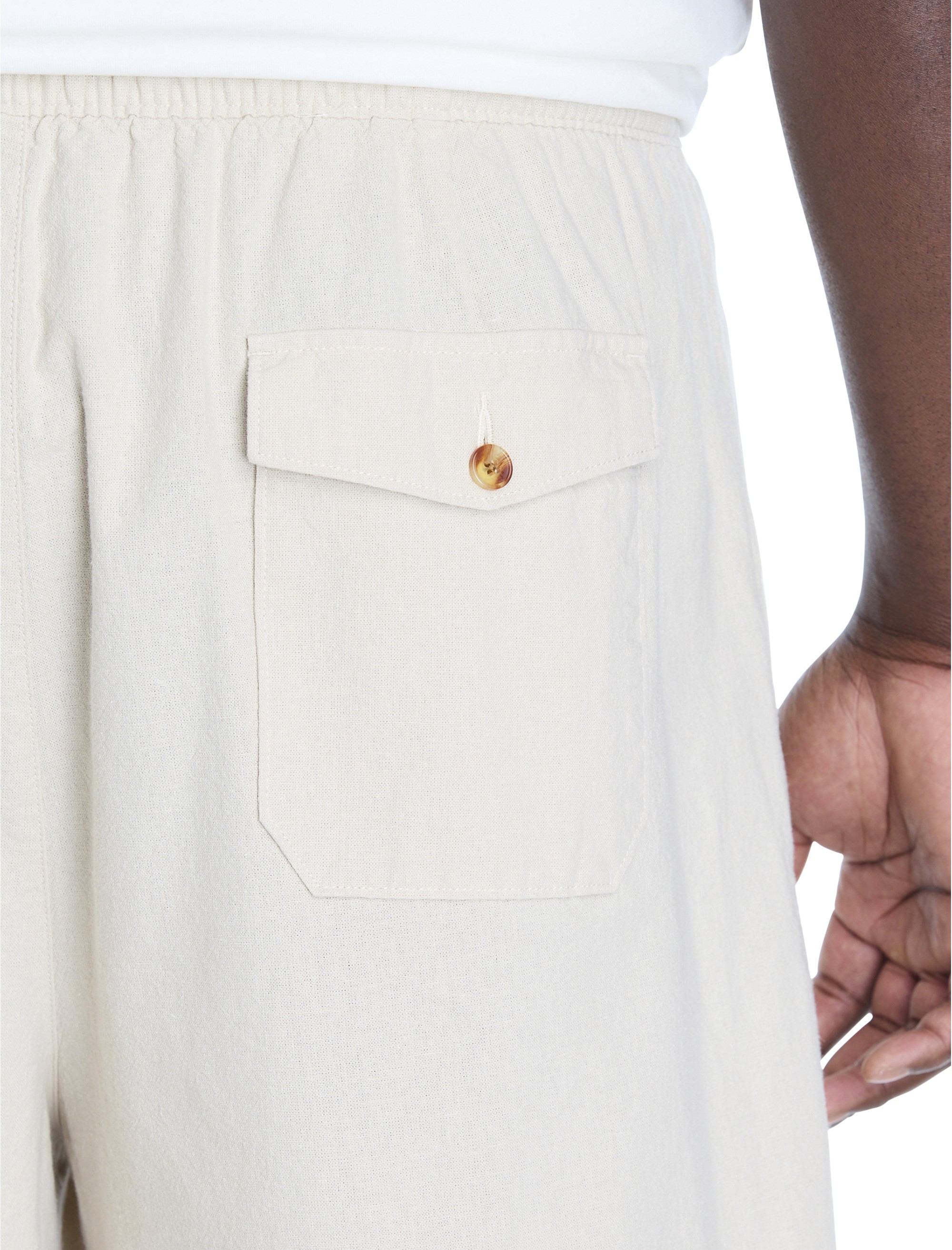 Lightweight Linen-Blend Beach Shorts - thumbnail 6