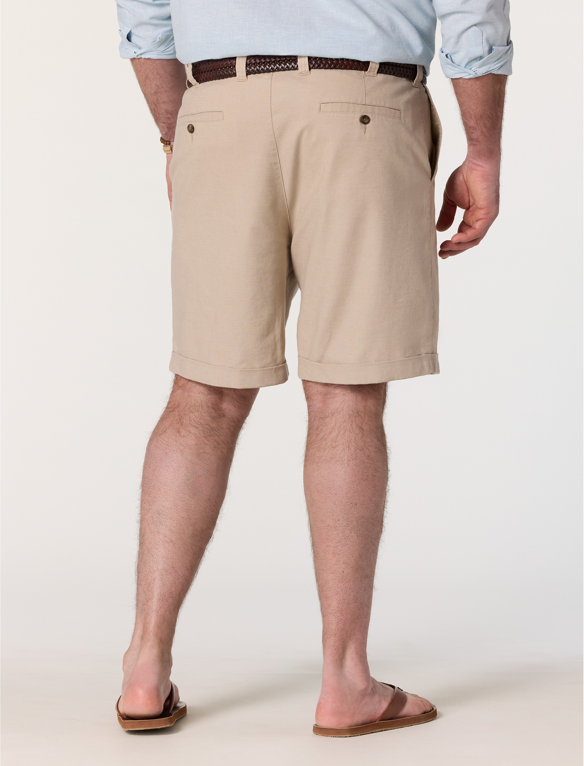Linen-Blend Tech Shorts - thumbnail 3