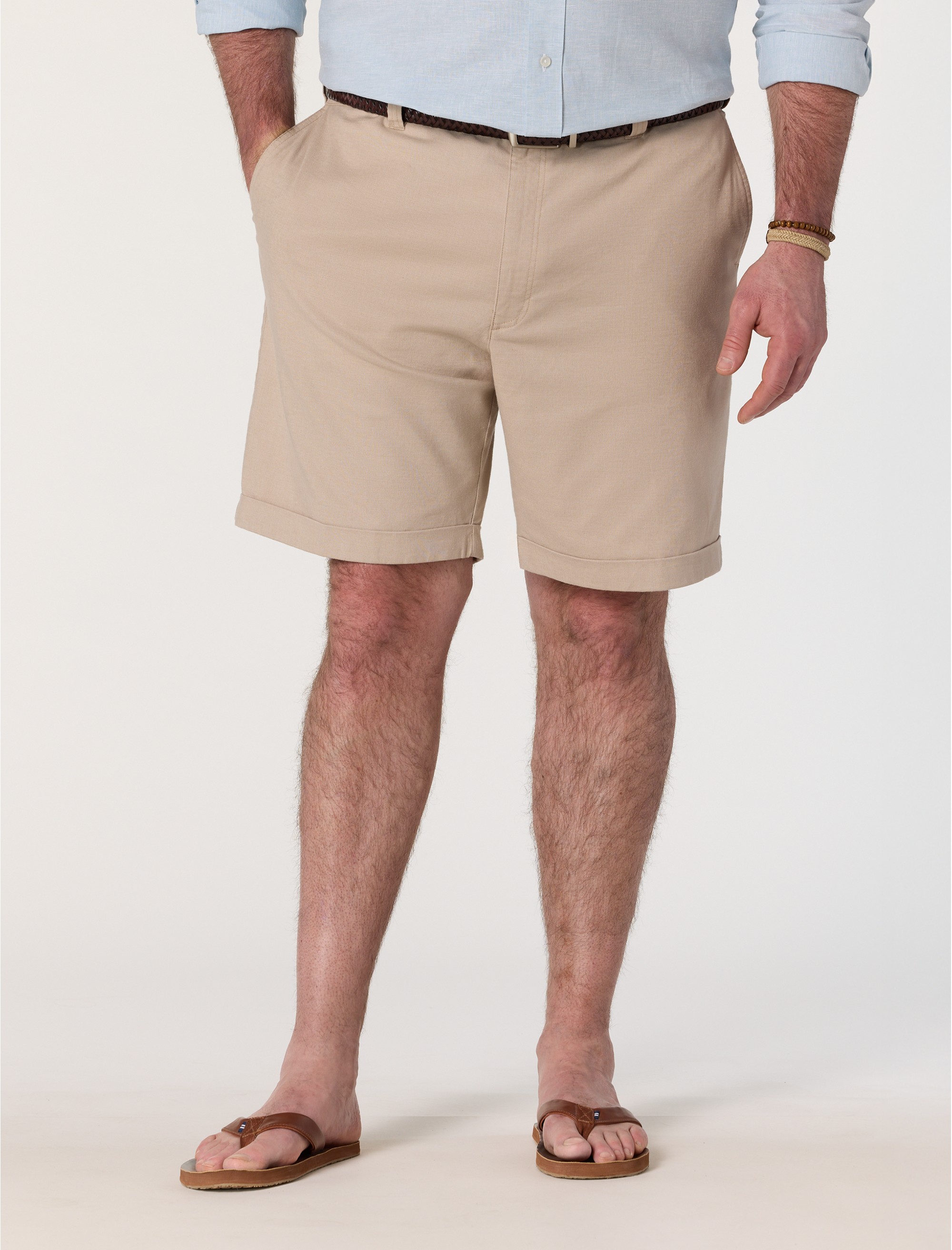 Linen-Blend Tech Shorts