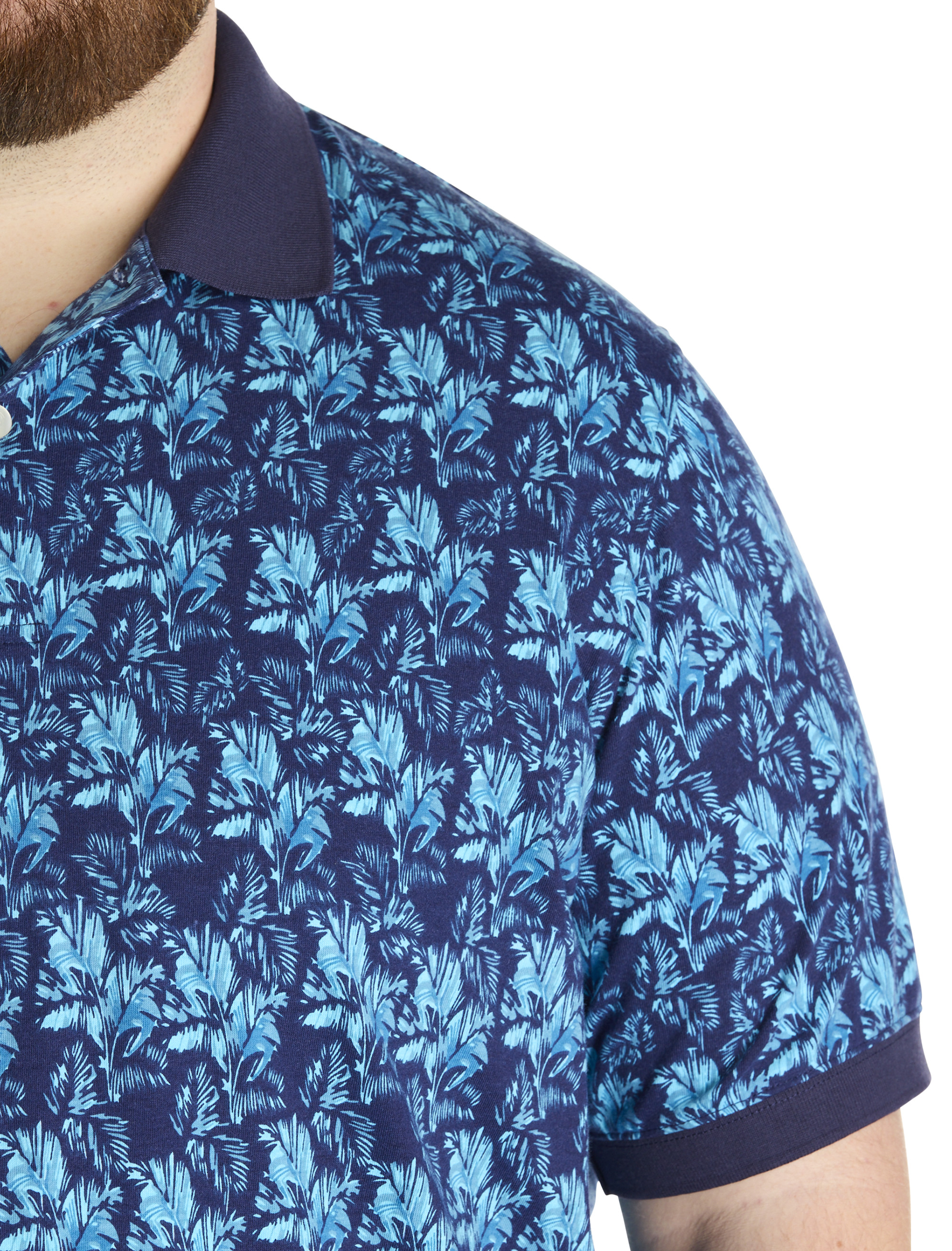 Palm Print Polo Shirt