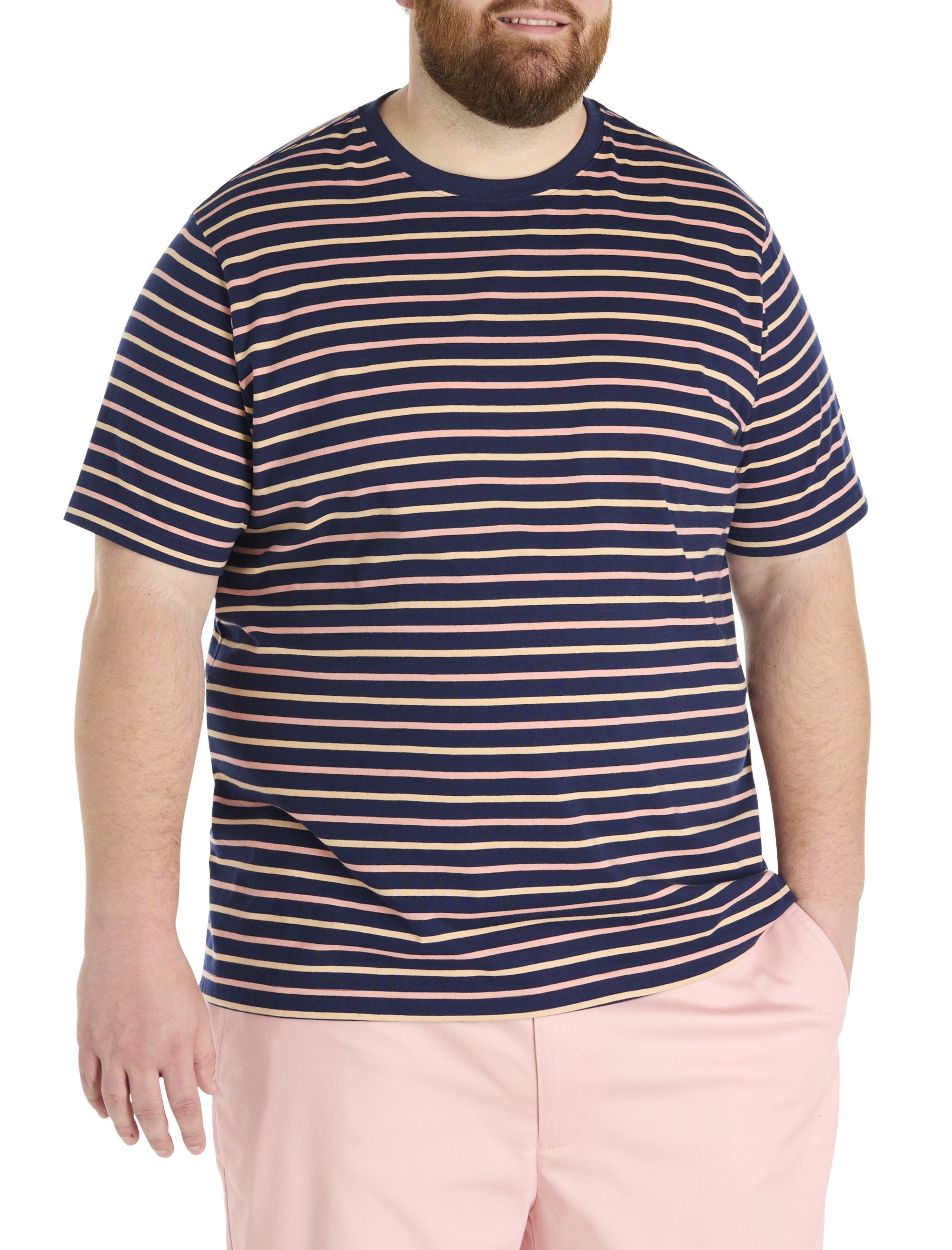 Moisture-Wicking Striped T-Shirt