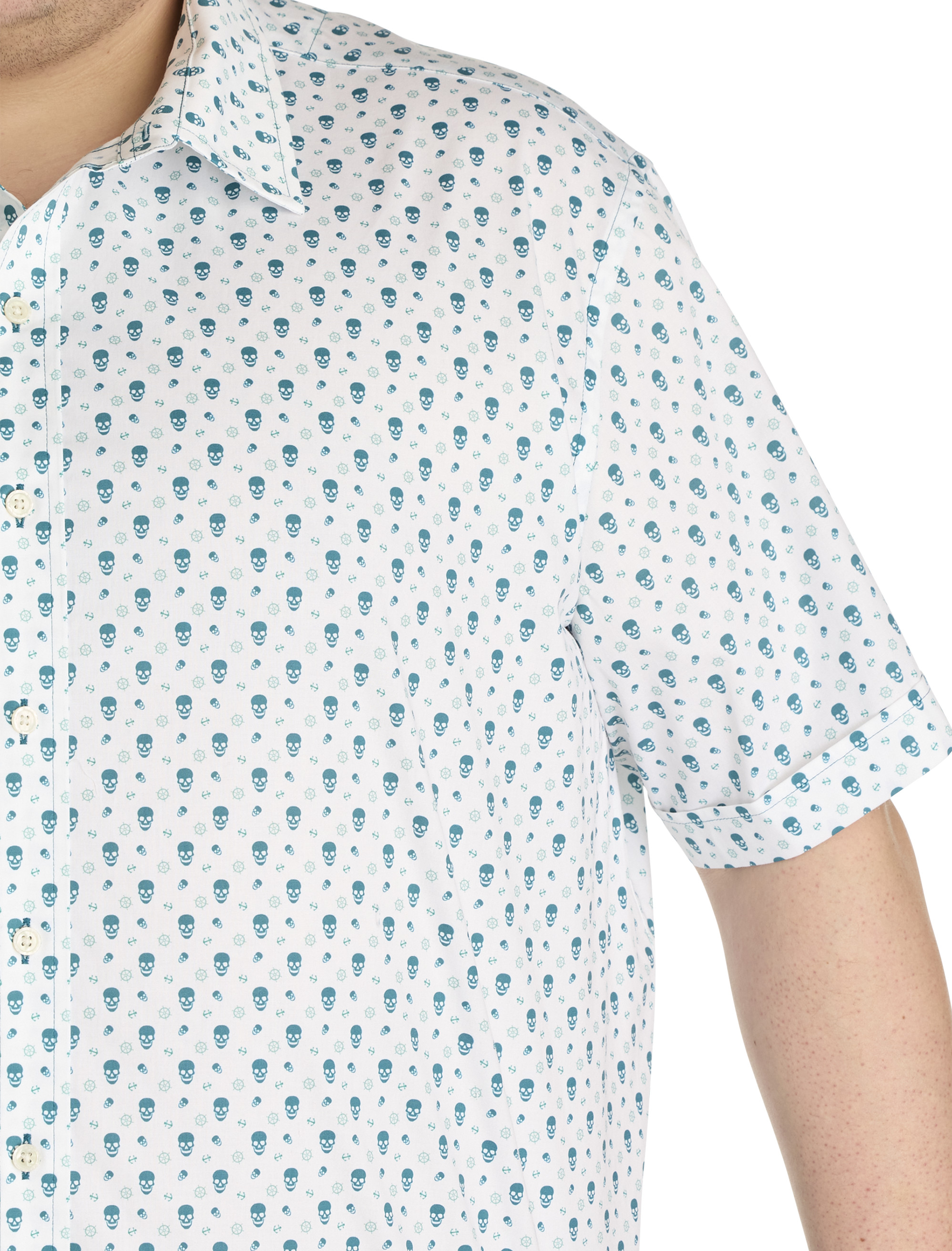 Skull Print Sport Shirt