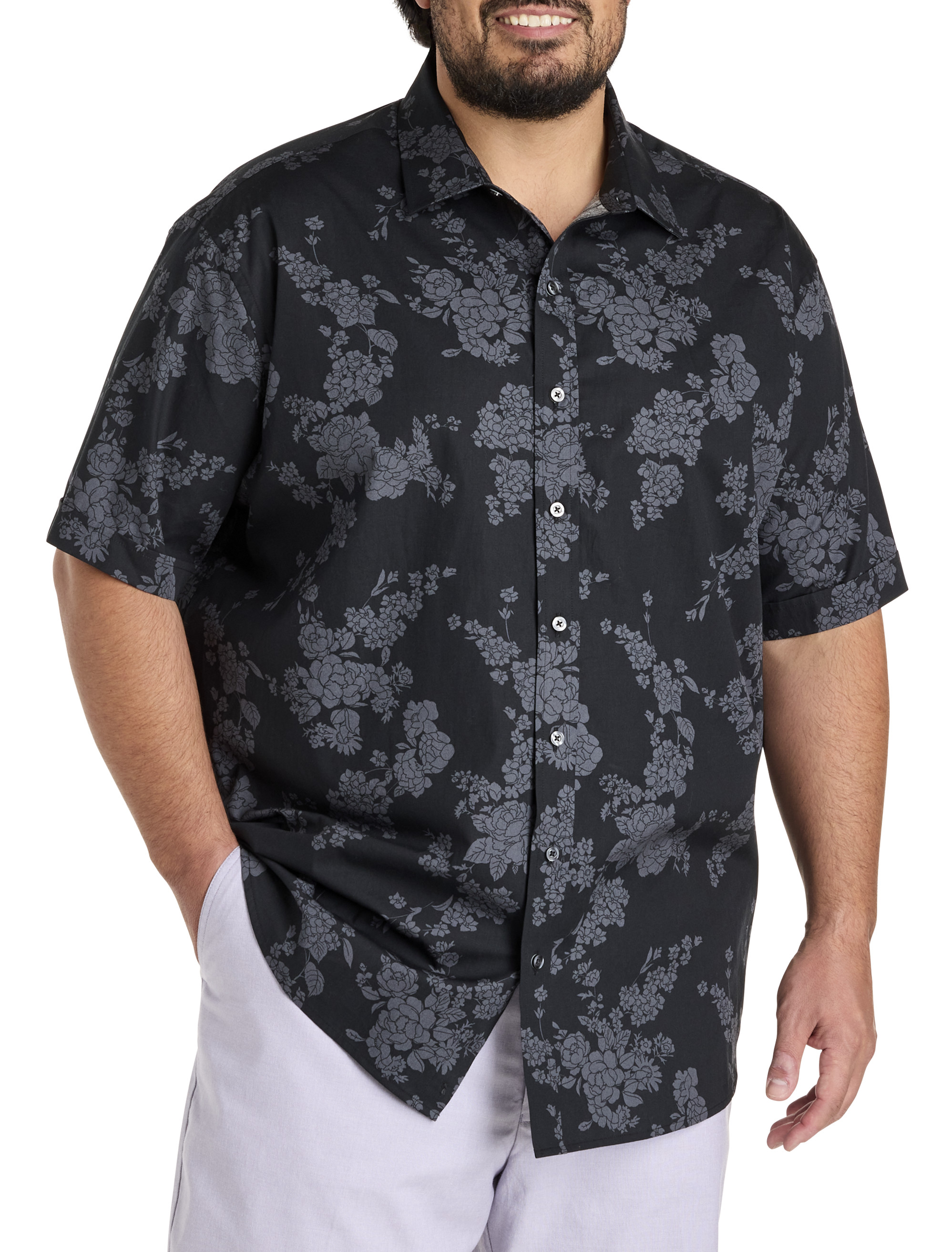Big + Tall | Synrgy Tonal Floral Sport Shirt | DXL