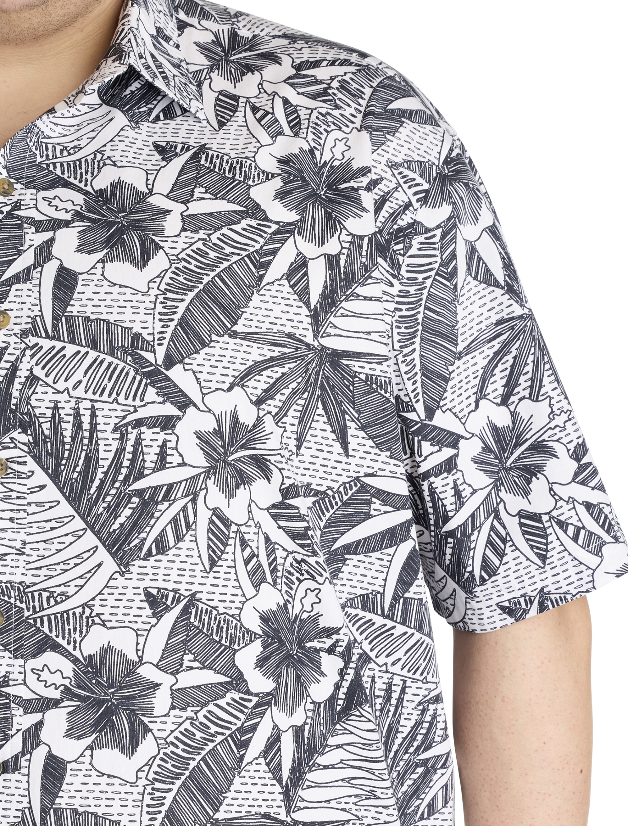 Abstract Floral Sport Shirt