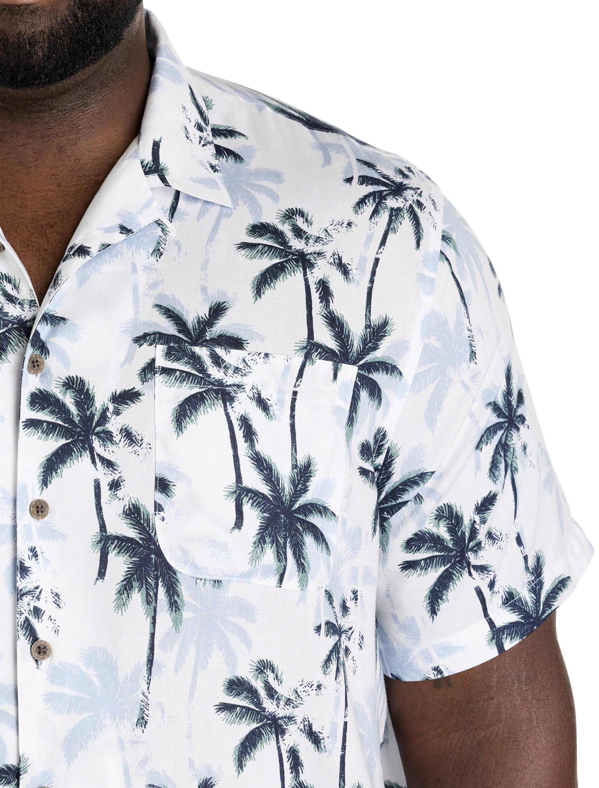 Palm Tree Print Sport Shirt