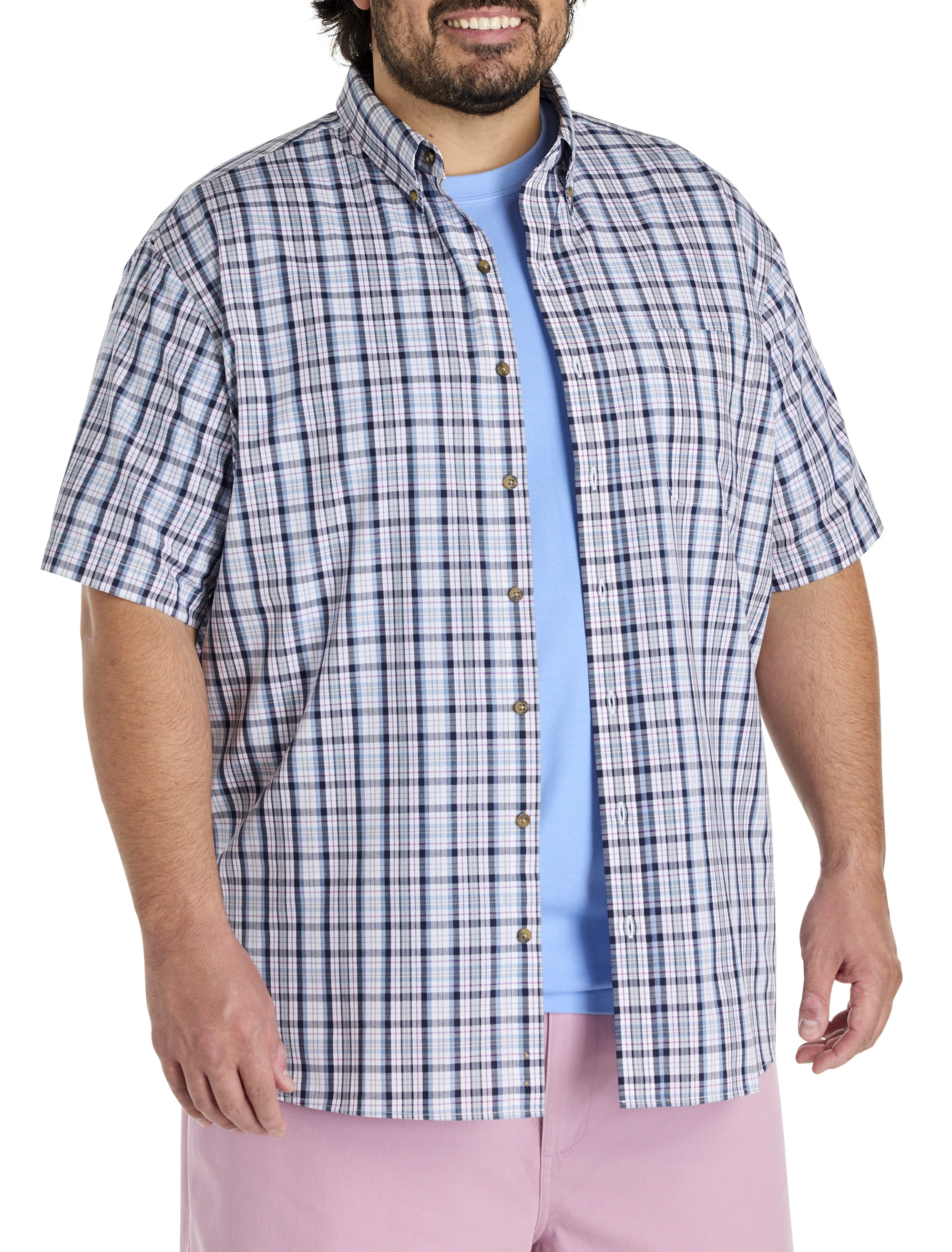 Easy-Care Plaid Sport Shirt