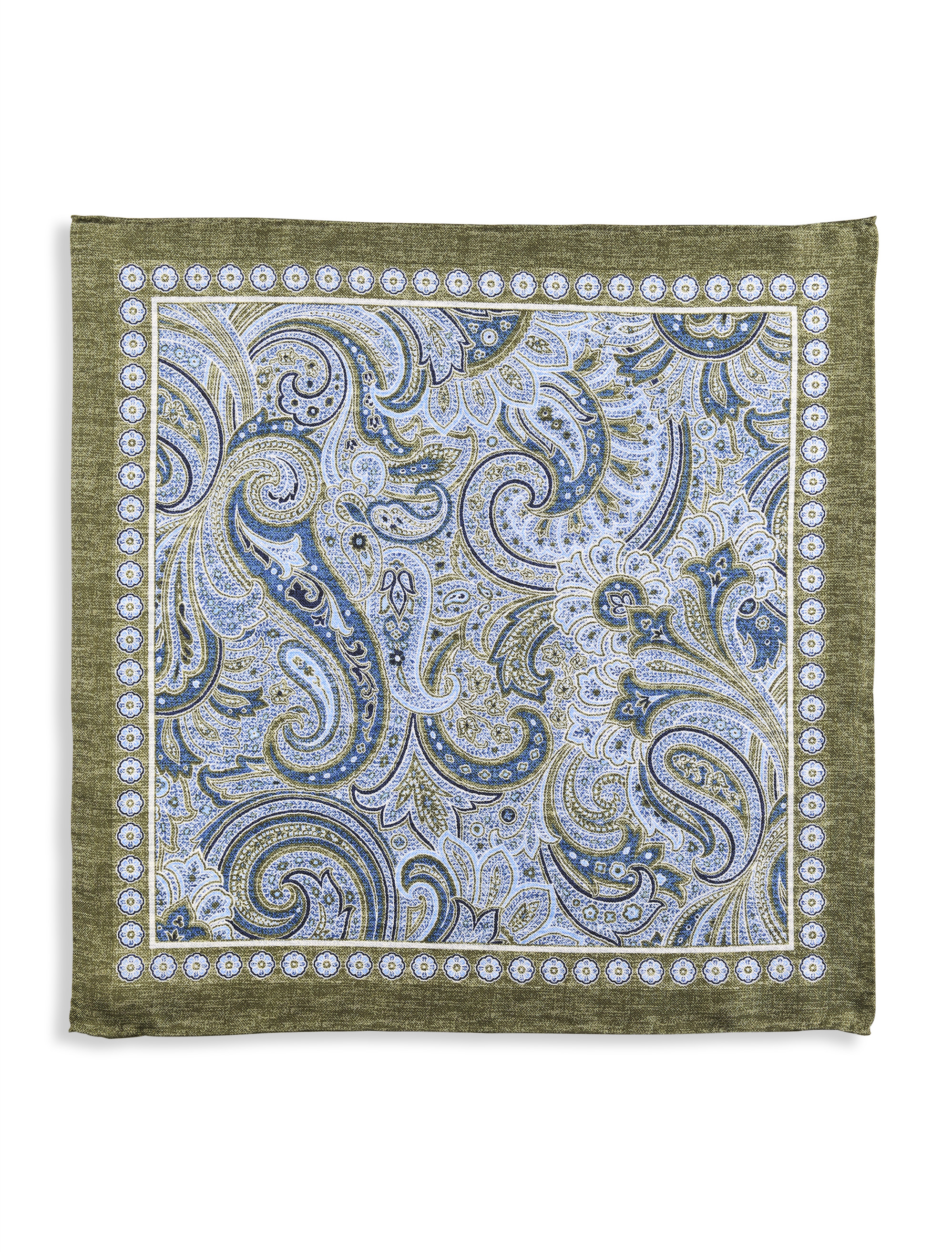 Spring Paisley Silk Pocket Square