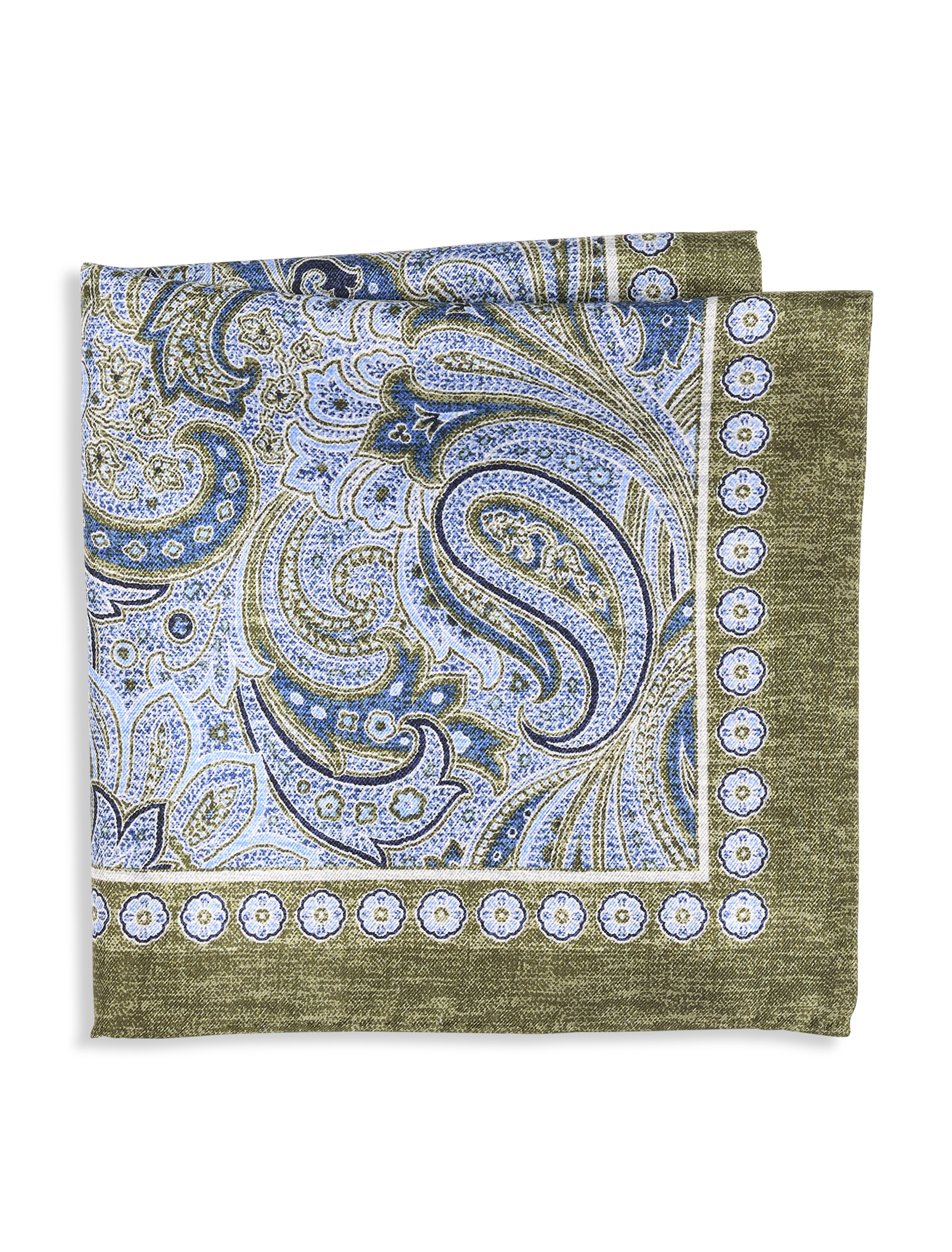 Spring Paisley Silk Pocket Square