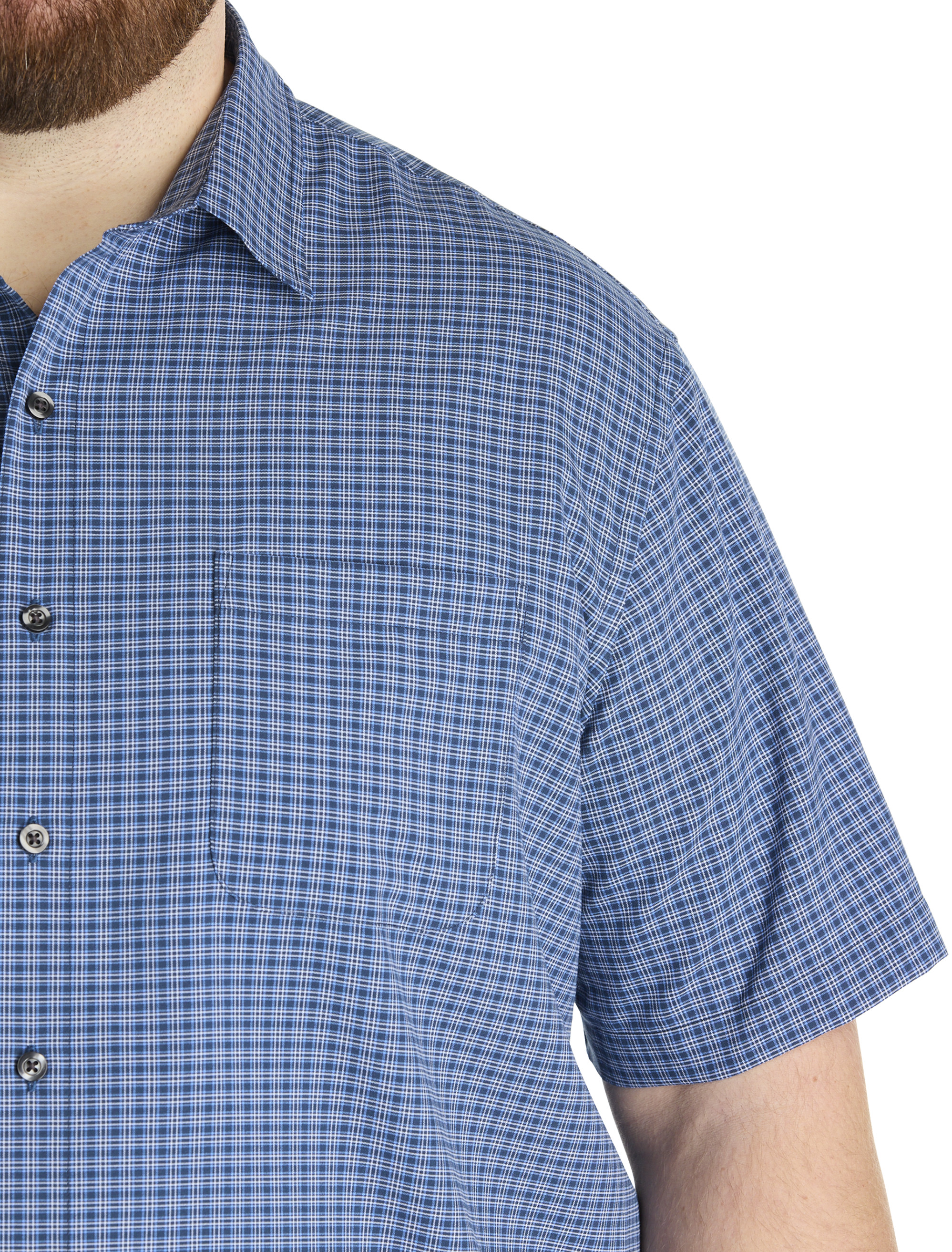 Plaid Microfiber Sport Shirt