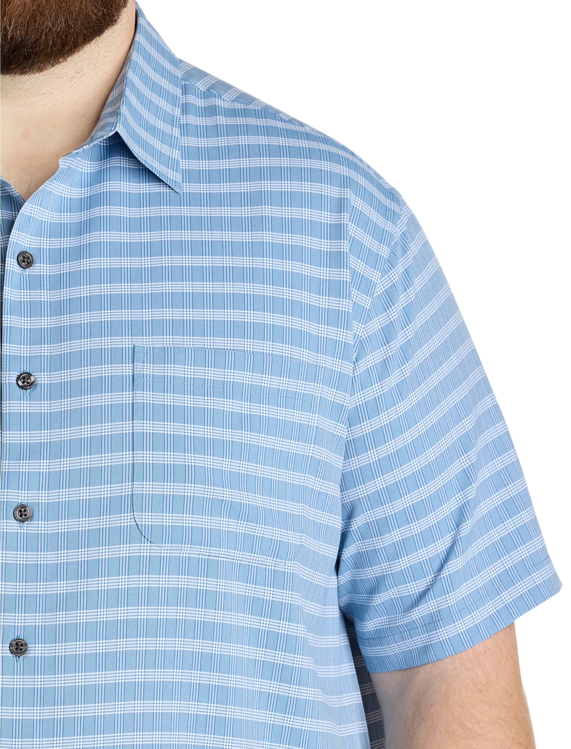 Plaid Microfiber Sport Shirt - thumbnail 2