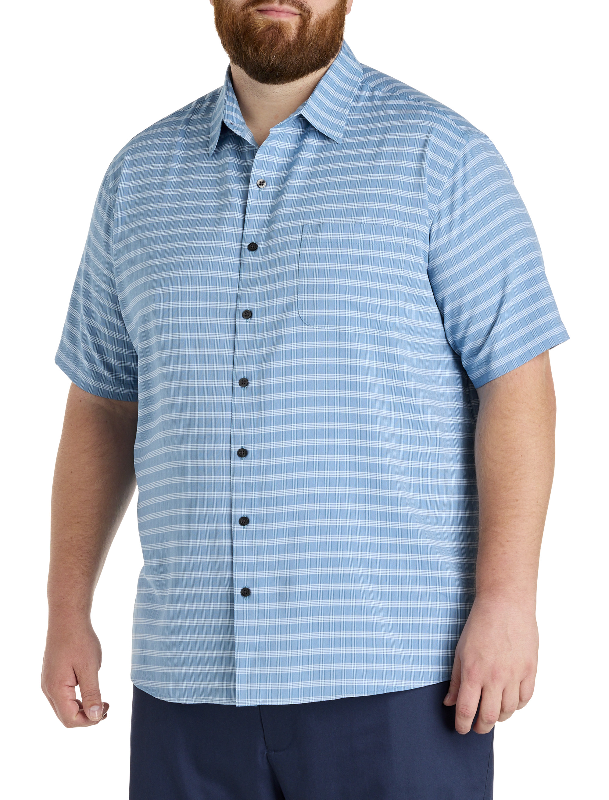 Plaid Microfiber Sport Shirt