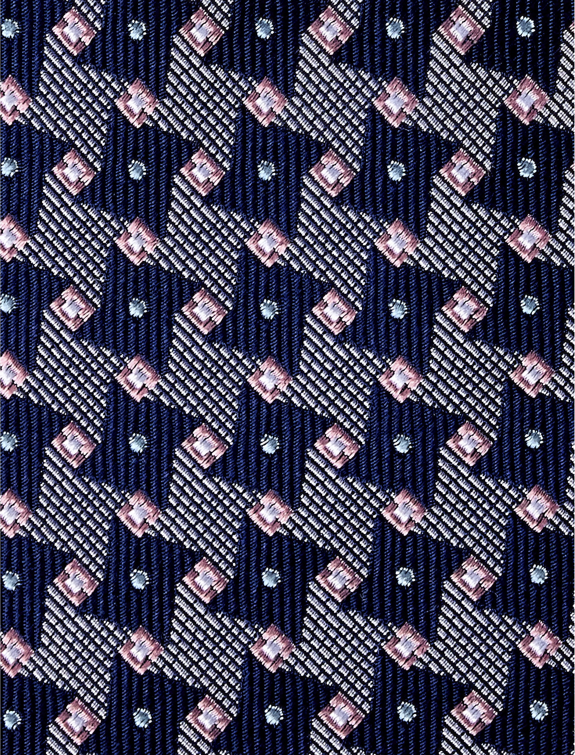 Geometric Pattern Silk Tie - thumbnail 2