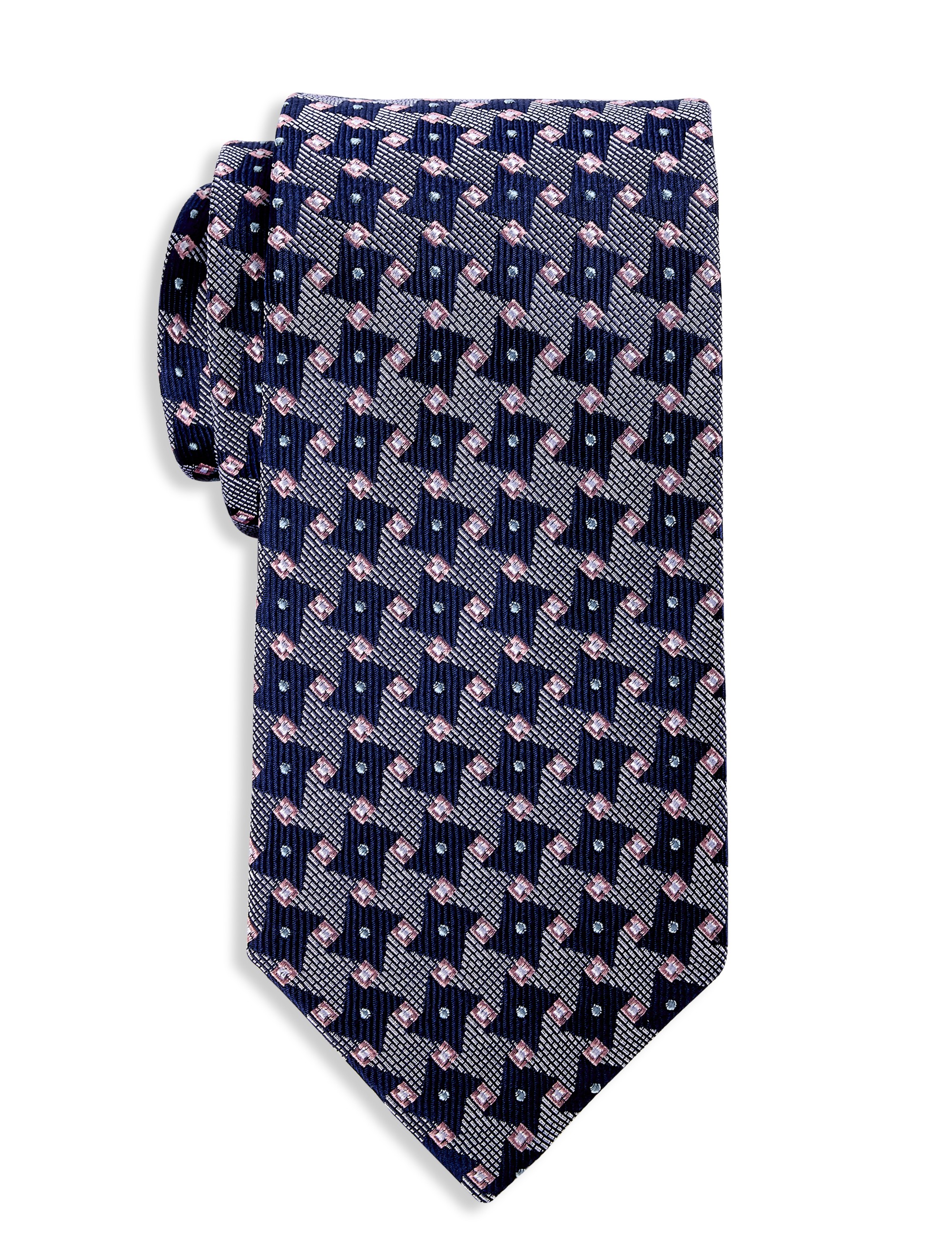 Geometric Pattern Silk Tie