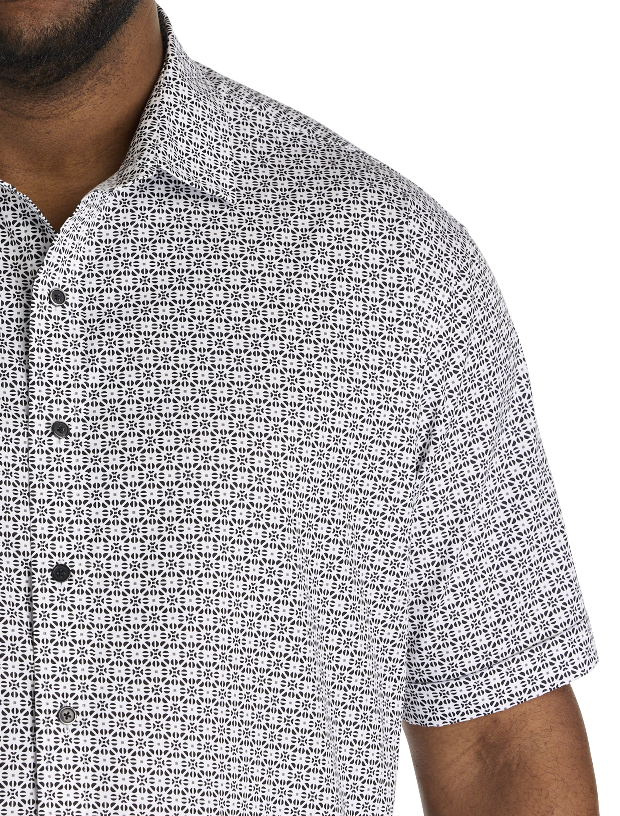 Geometric Print Sport Shirt