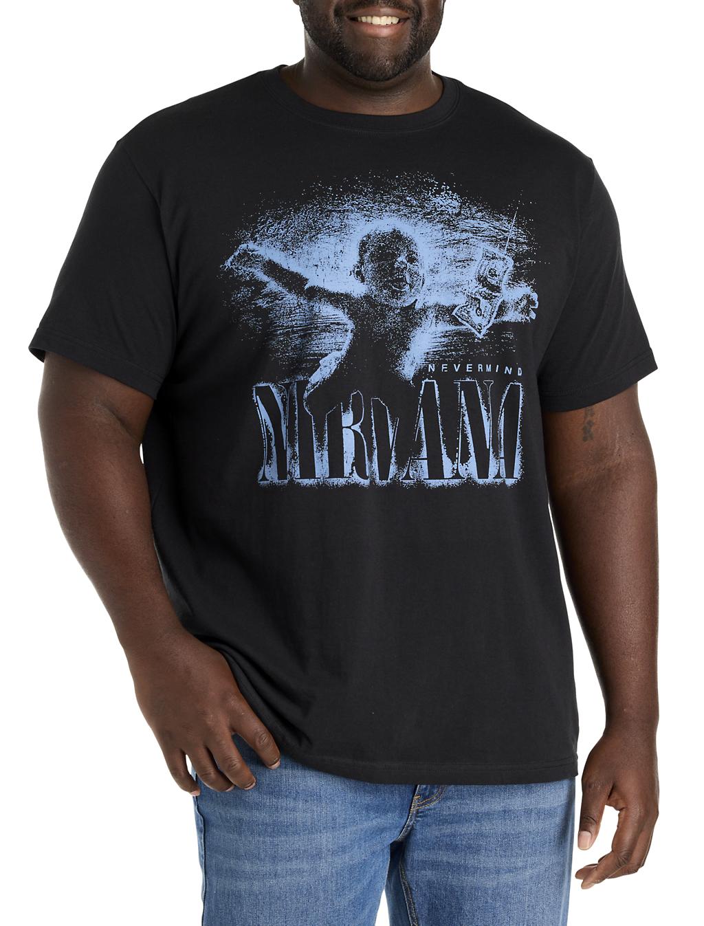 Big + Tall | True Nation Nirvana Nevermind Graphic Tee | DXL Big + Tall | True Nation Nirvana Nevermind Graphic Tee | DXL