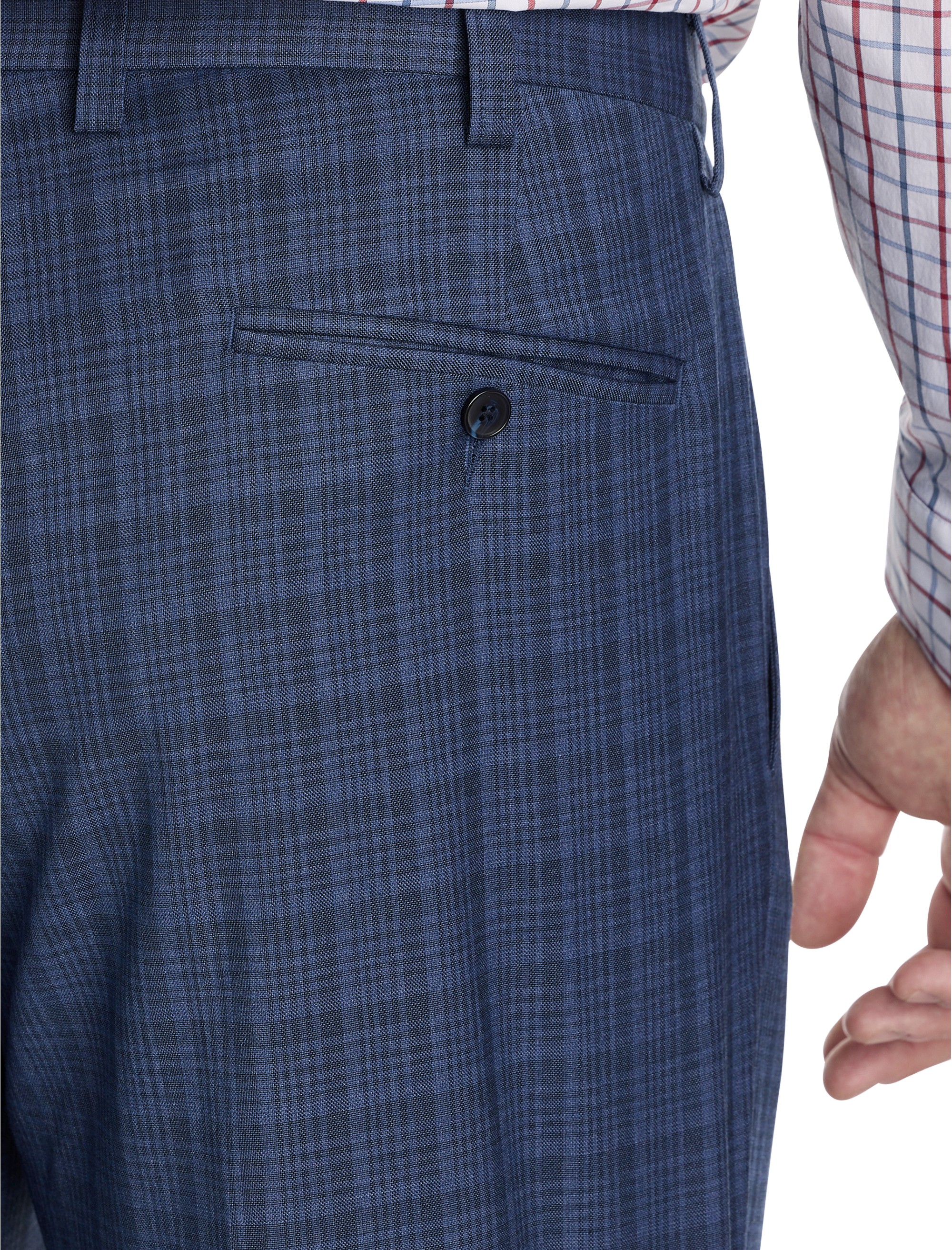 Washed Plaid Suit Pants - thumbnail 3