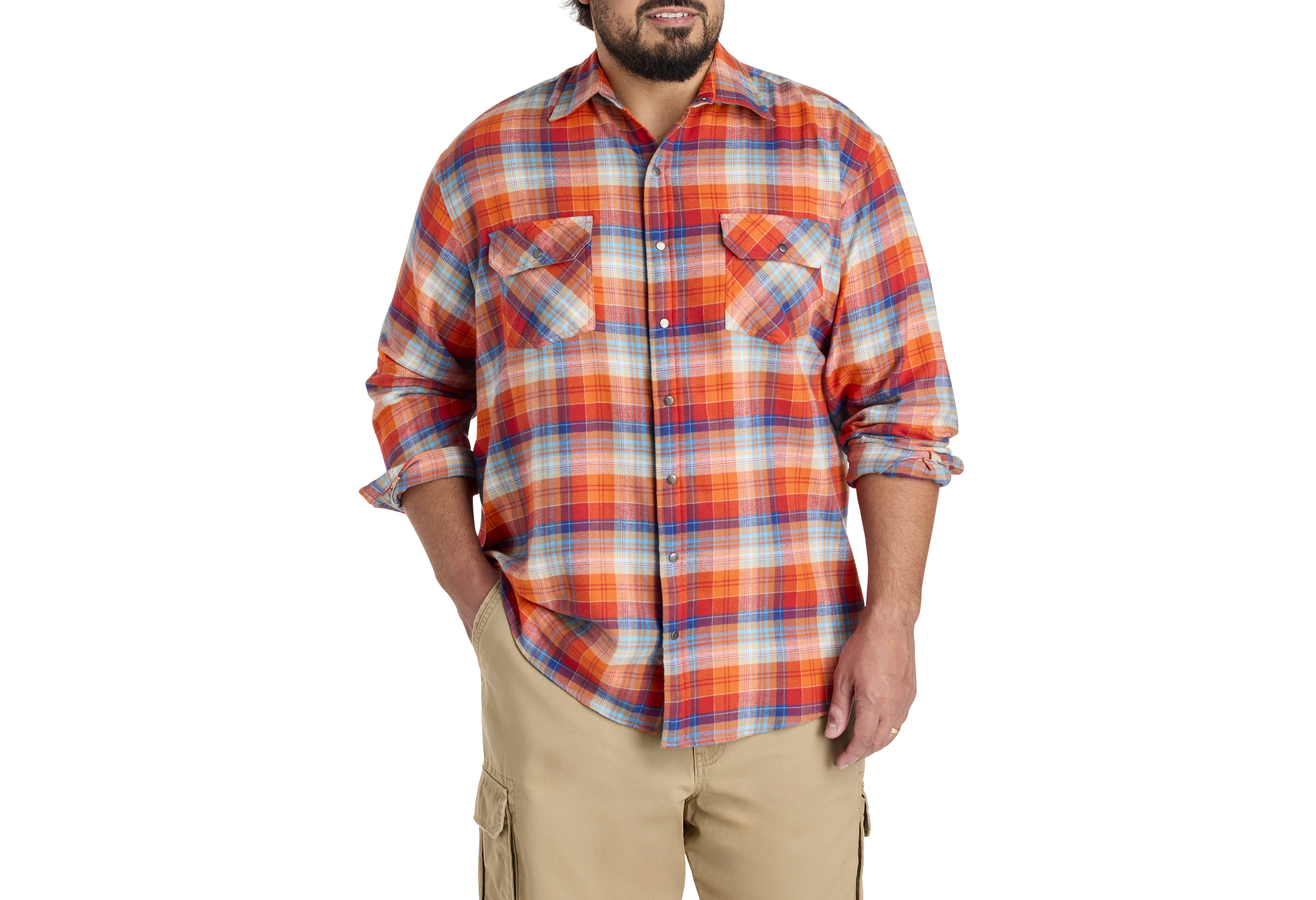 Plaid Flannel Sport Shirt