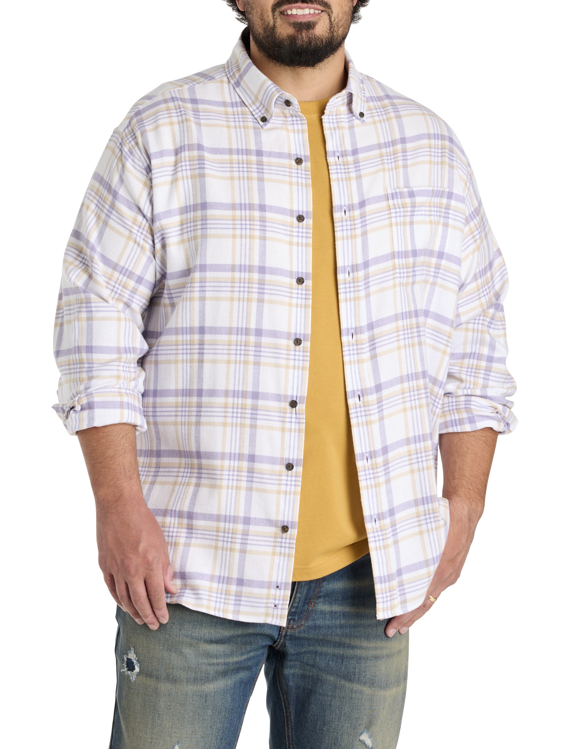 Plaid Flannel Sport Shirt
