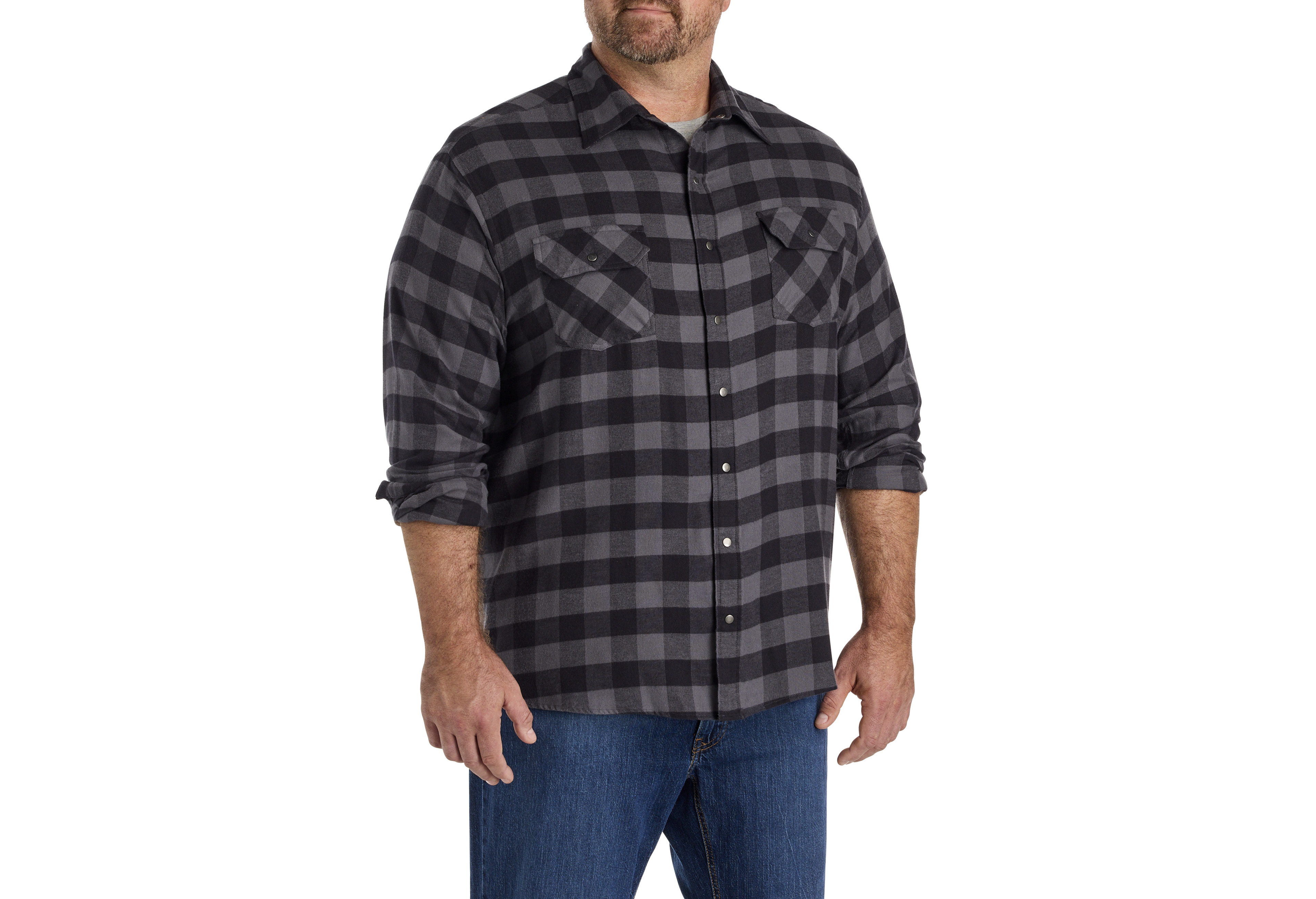 Small Plaid Flannel Sport Shirt