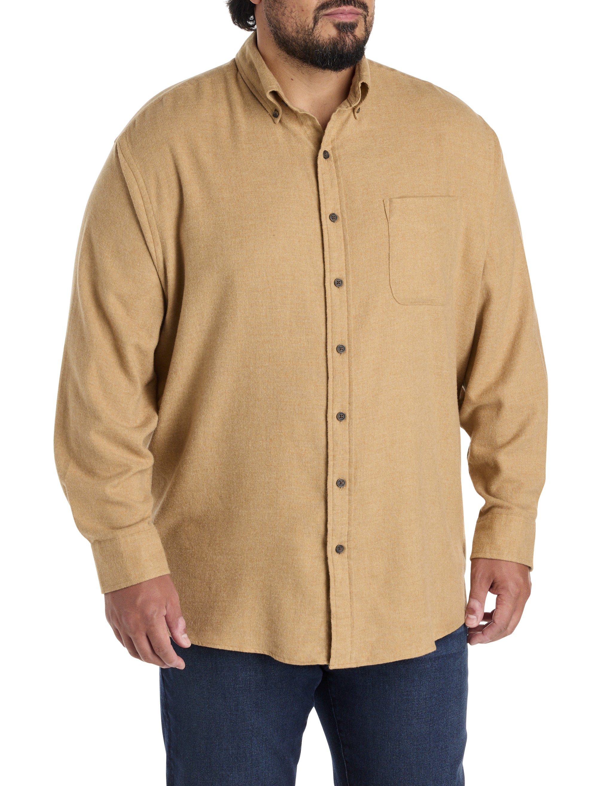 Solid Flannel Sport Shirt